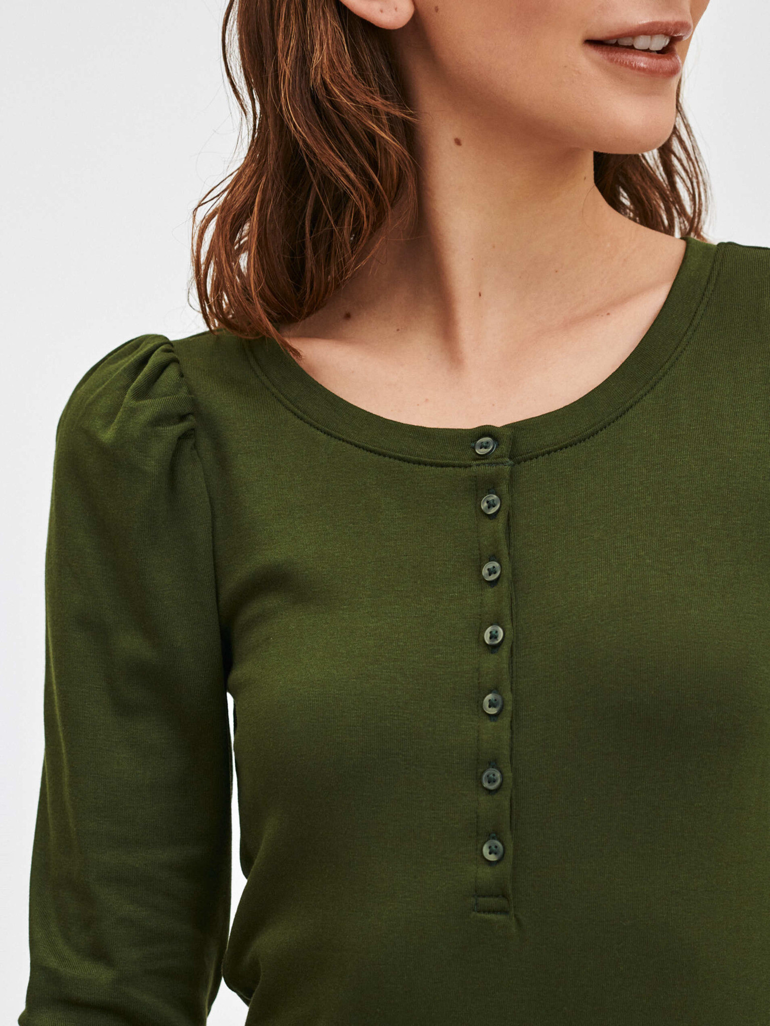 GAP Modern Henley Tricou Verde - Pled.ro