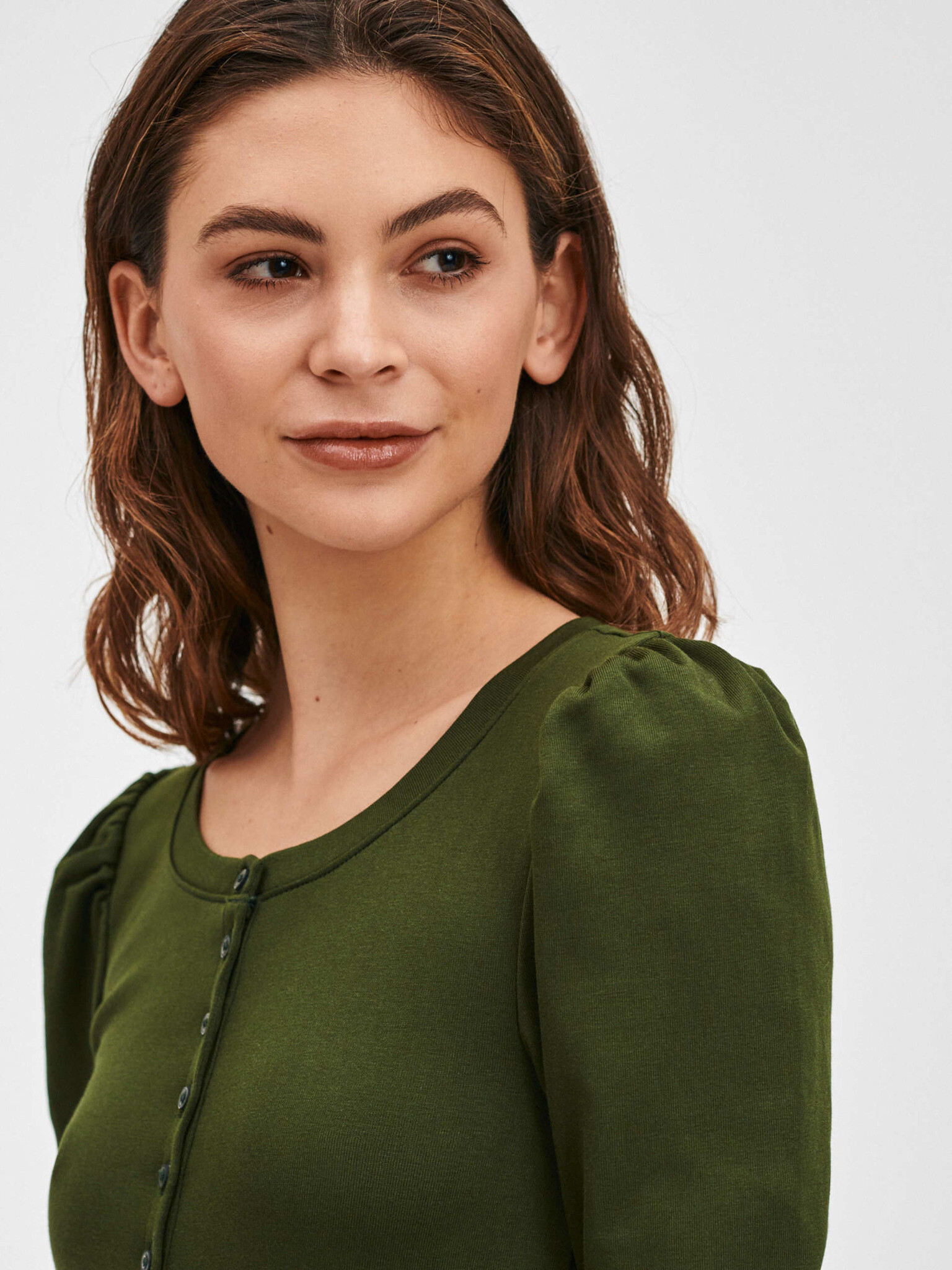 GAP Modern Henley Tricou Verde - Pled.ro