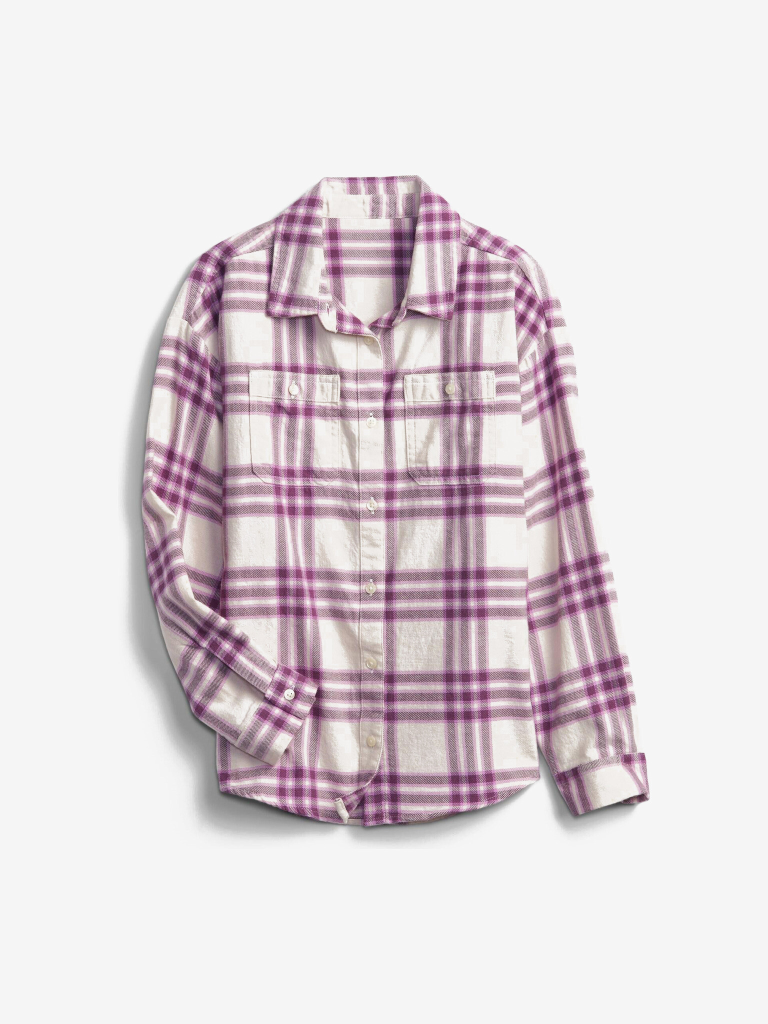 GAP Oversize Plaid Cămașă pentru copii Violet - Pled.ro