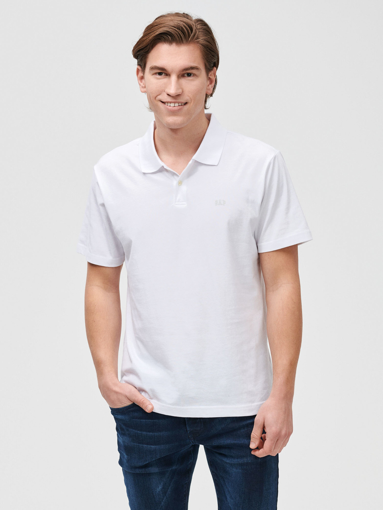 GAP Polo Tricou Alb - Pled.ro