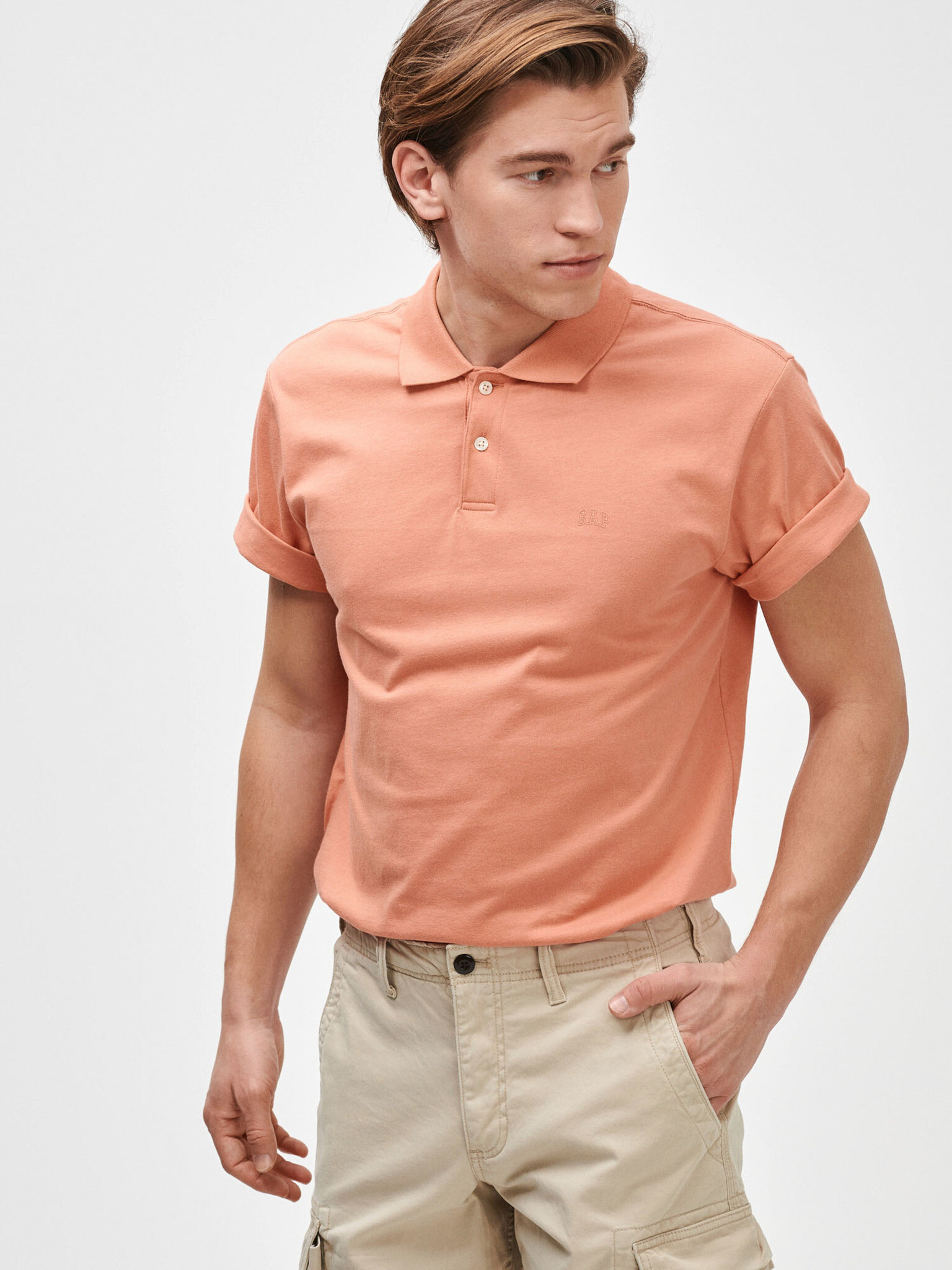 GAP Polo Tricou Portocaliu - Pled.ro