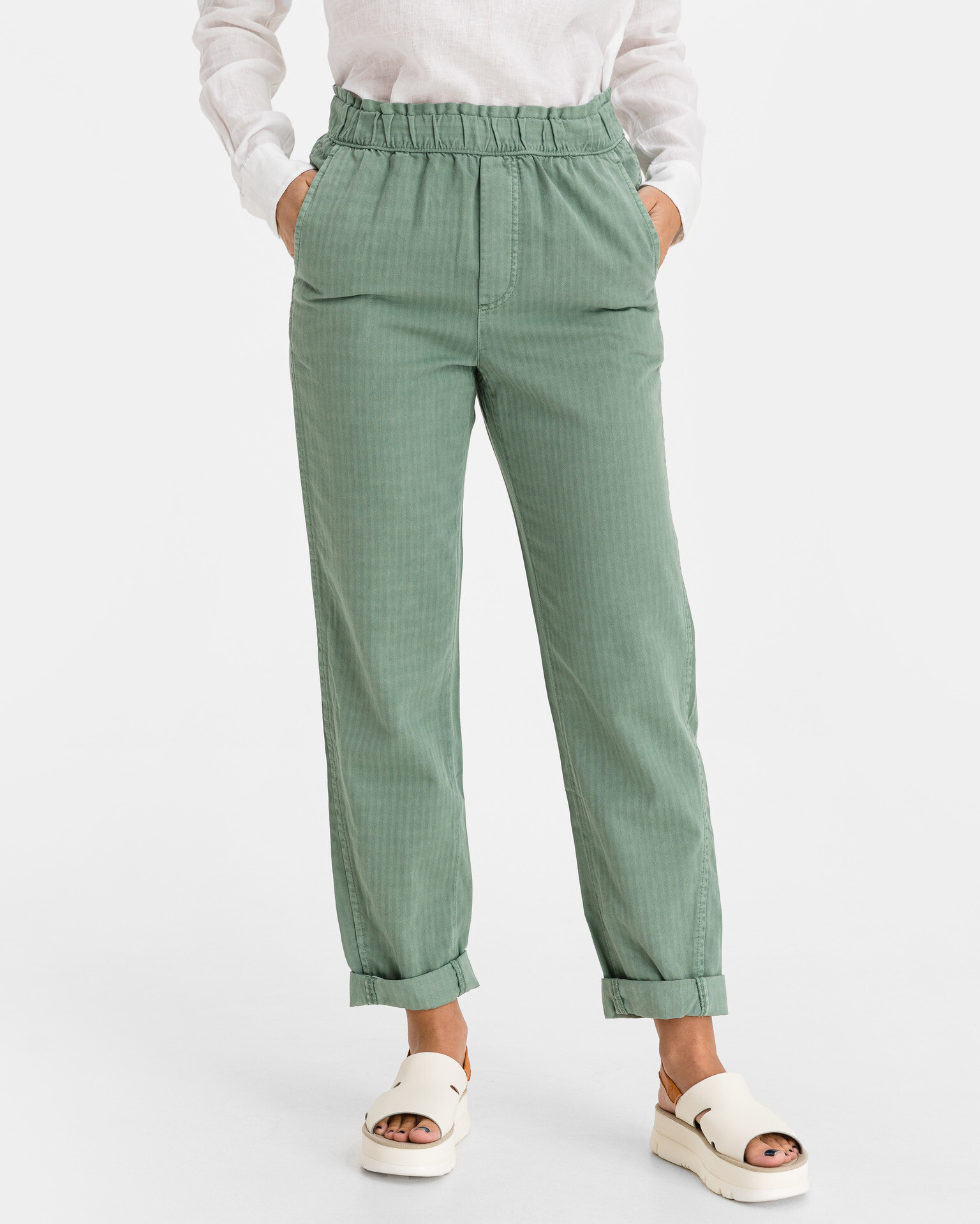 GAP Pull On Paperbag Pantaloni Verde - Pled.ro