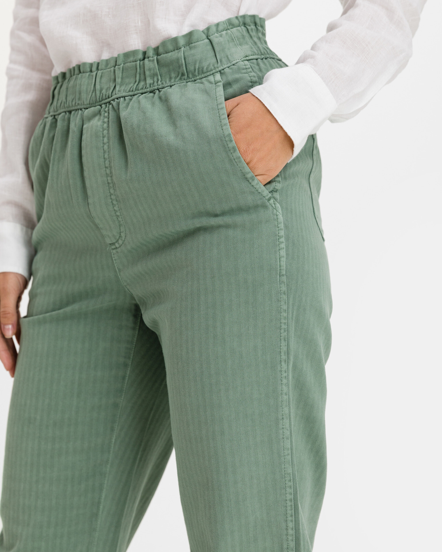 GAP Pull On Paperbag Pantaloni Verde - Pled.ro