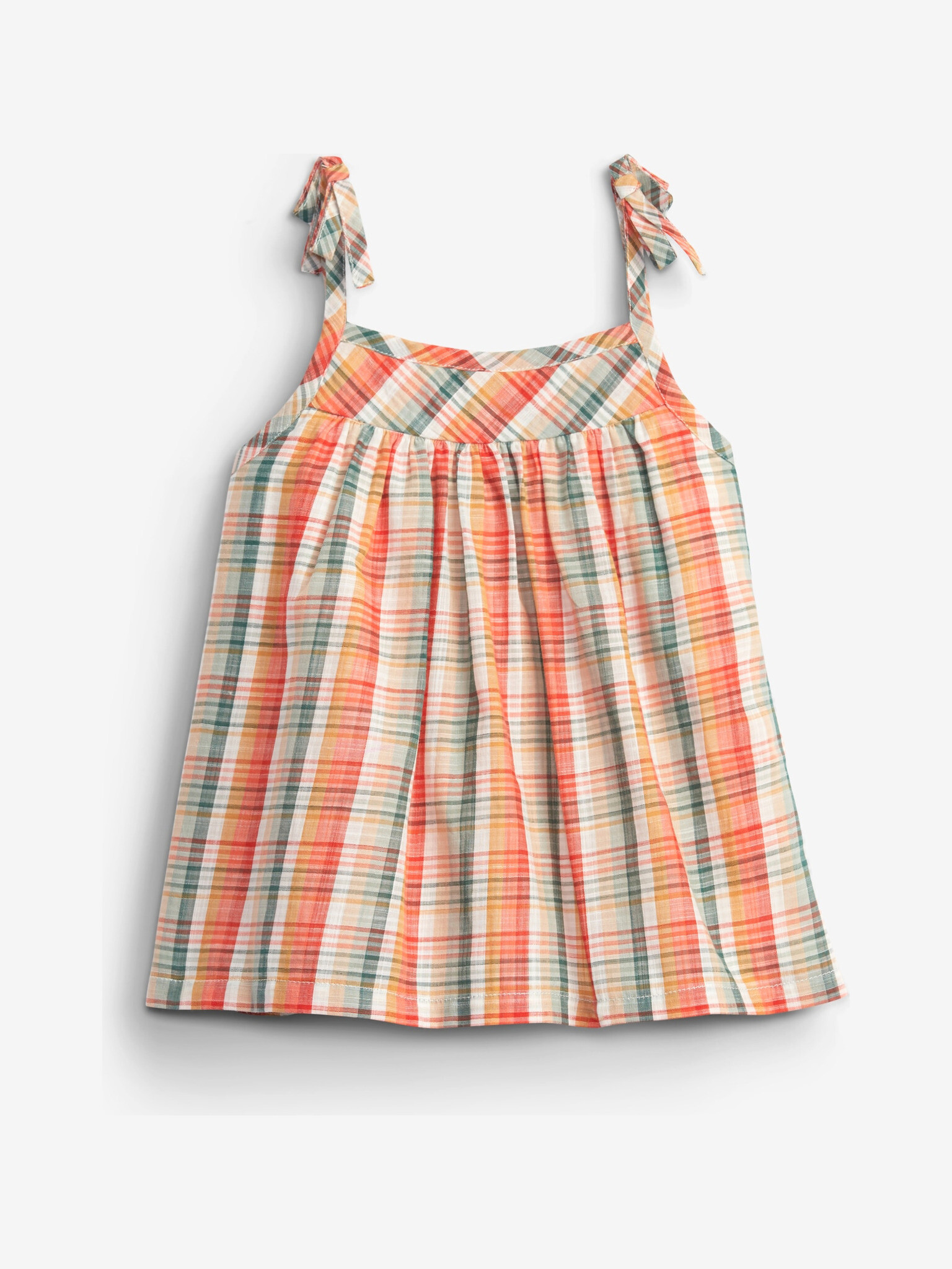 GAP Ruffle Woven Top pentru copii Roșu Multicolor - Pled.ro