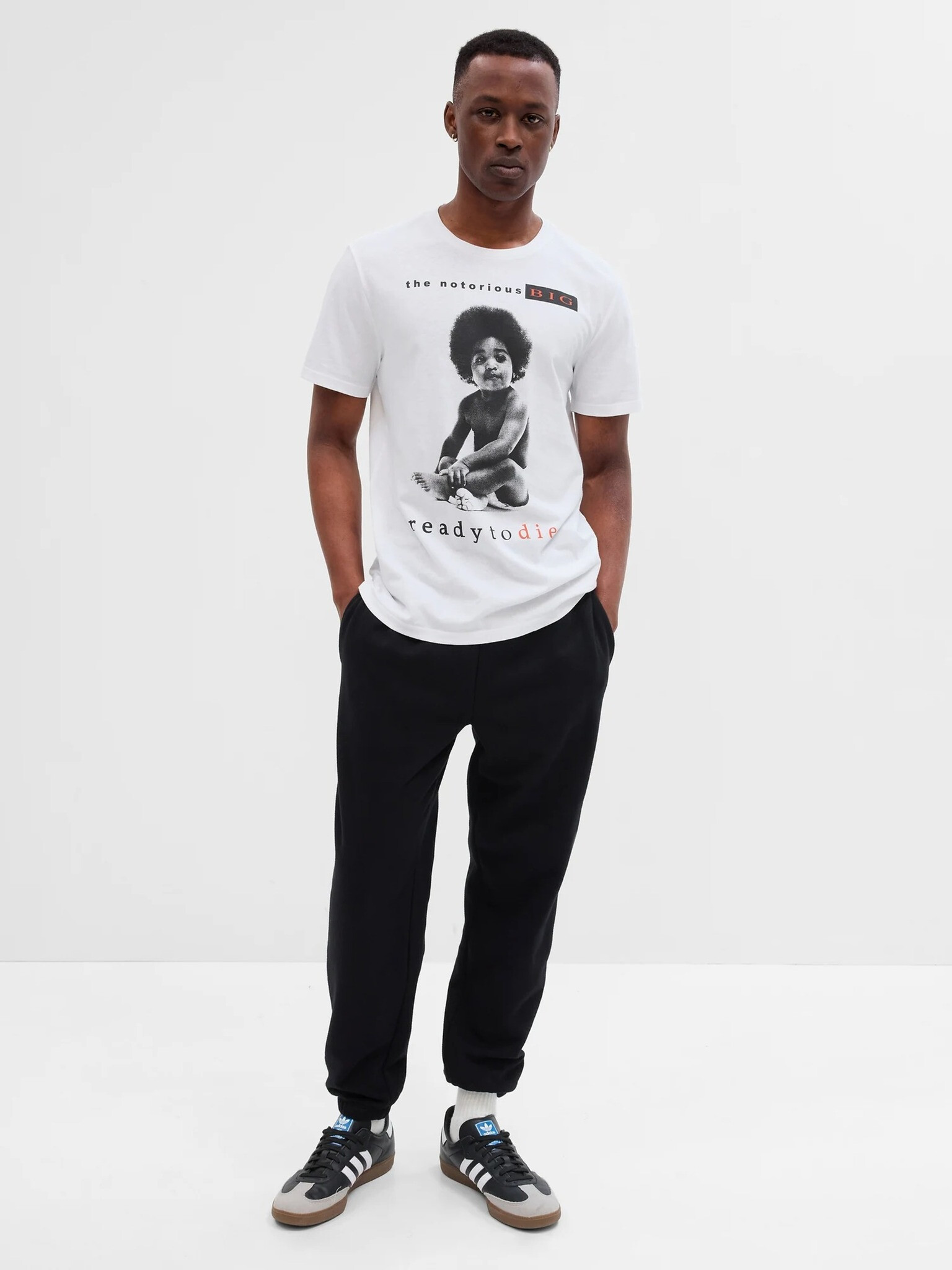 GAP The Notorious B.I.G. Tricou Alb - Pled.ro