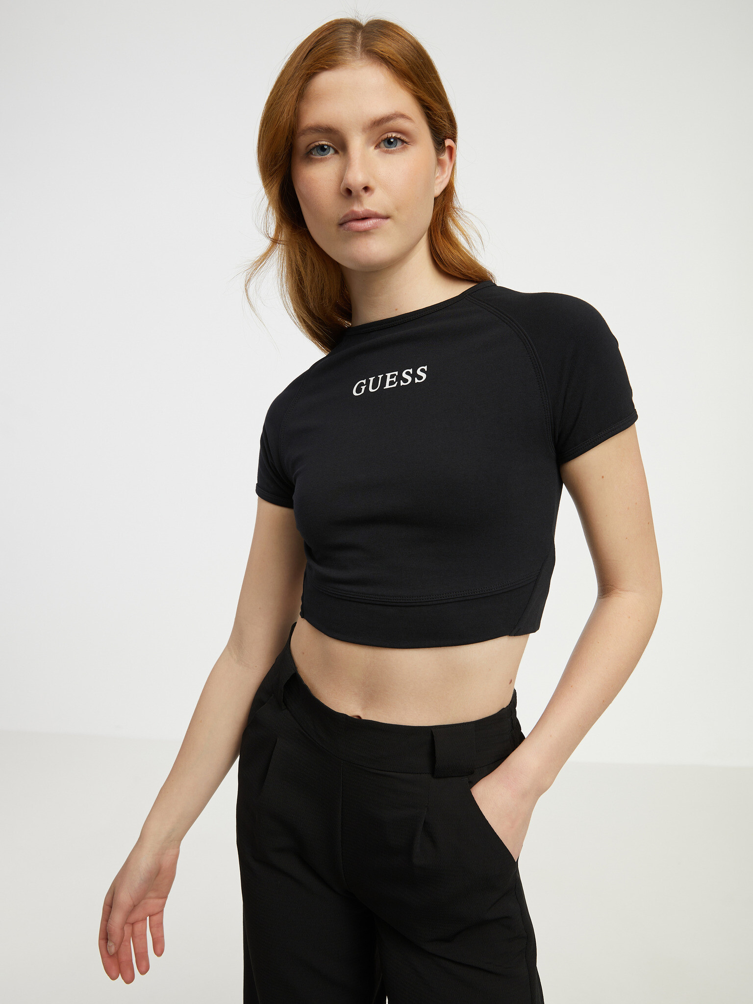 Guess Aline Top Negru - Pled.ro