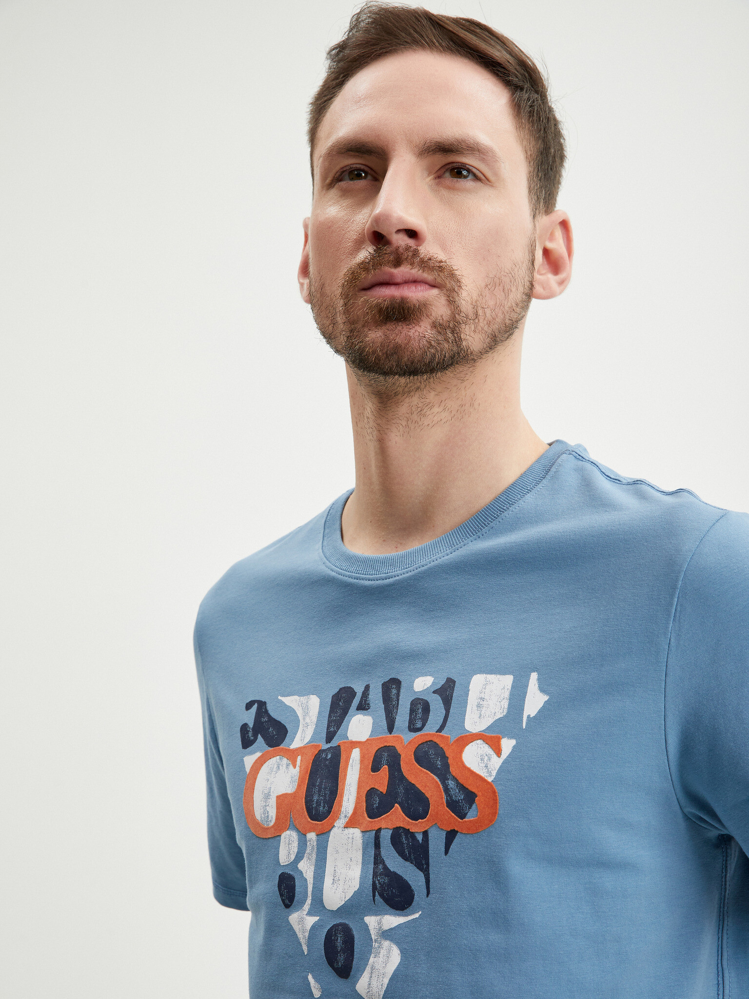 Guess Blurri Tricou Albastru - Pled.ro