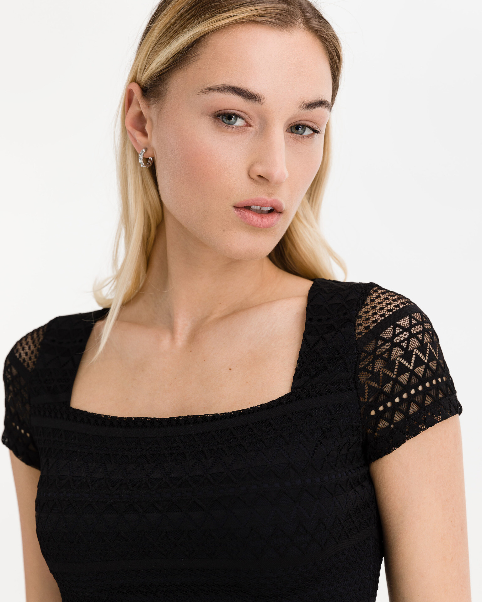 Guess Crop top Negru - Pled.ro