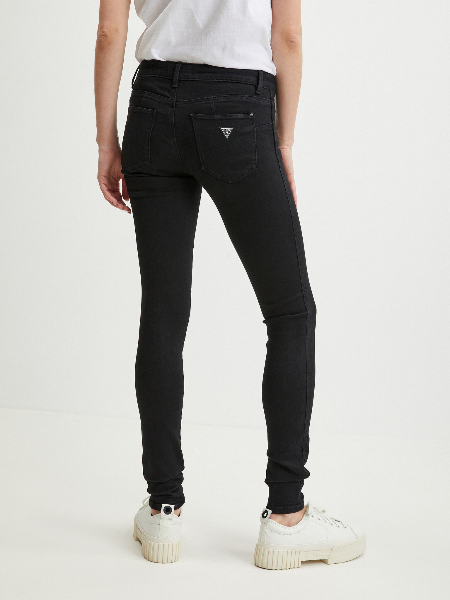 Guess Curve X Jeans Negru - Pled.ro