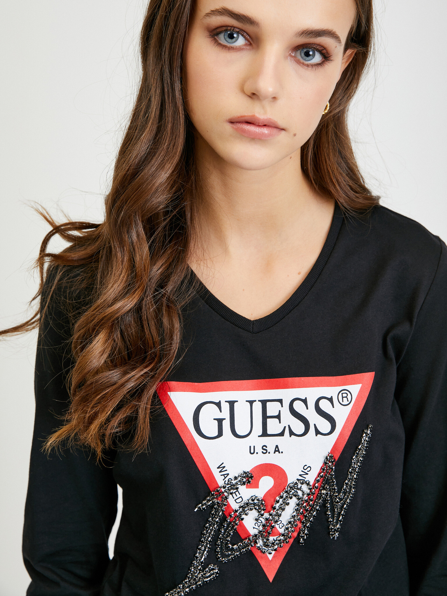 Guess Icon Tricou Negru - Pled.ro