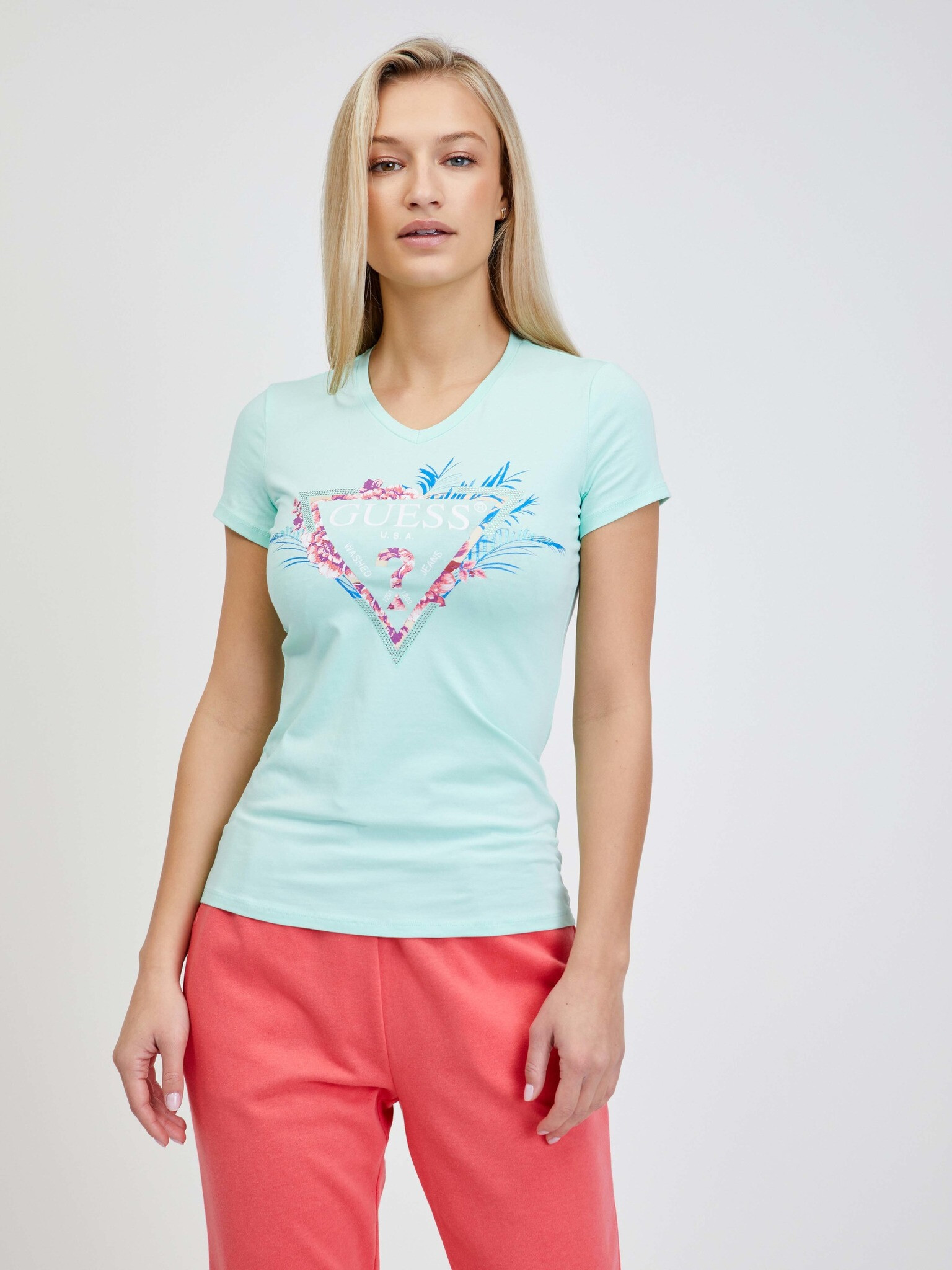 Guess Kathe Tricou Albastru - Pled.ro