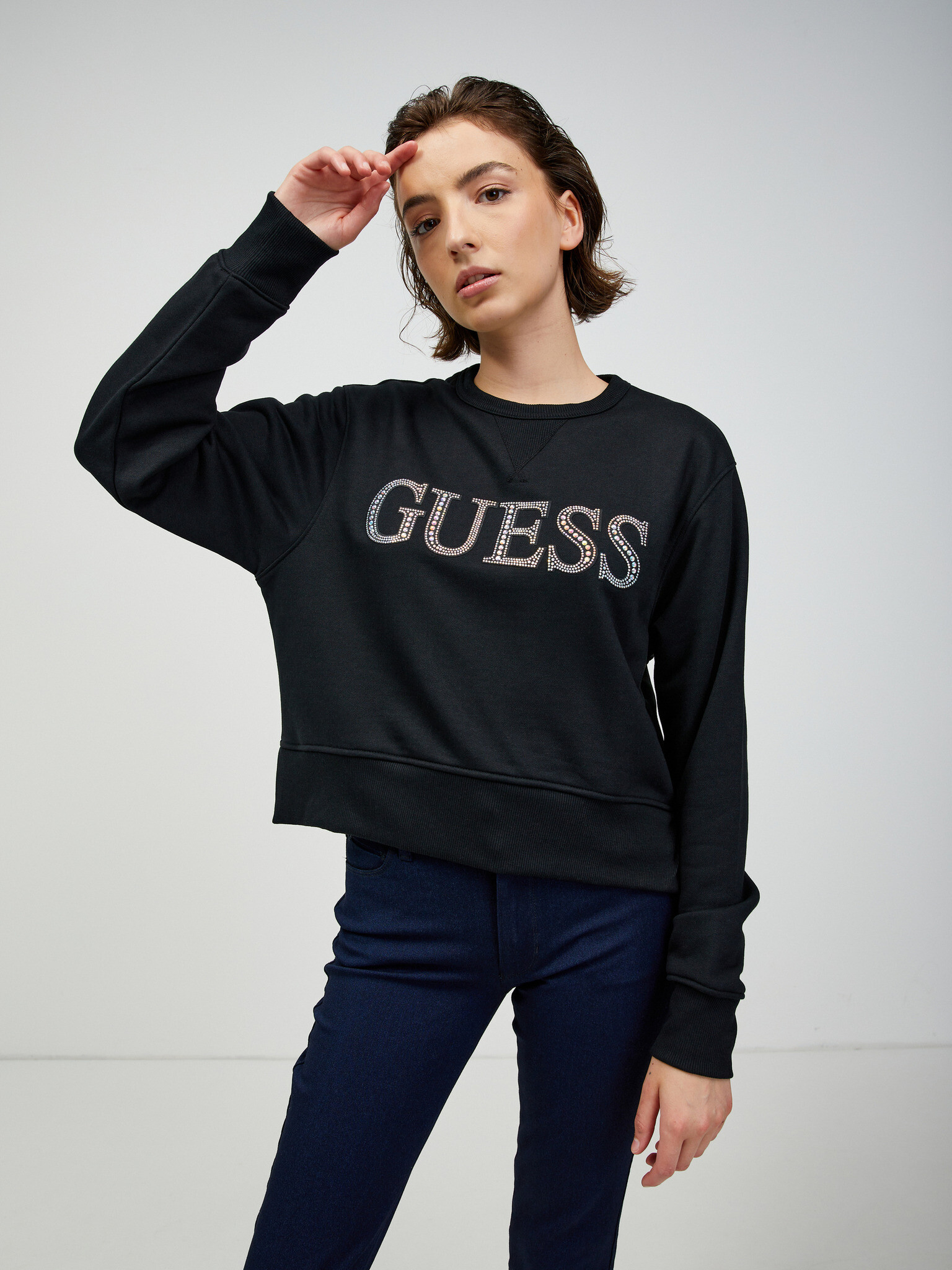 Guess Linfea Hanorac Negru - Pled.ro