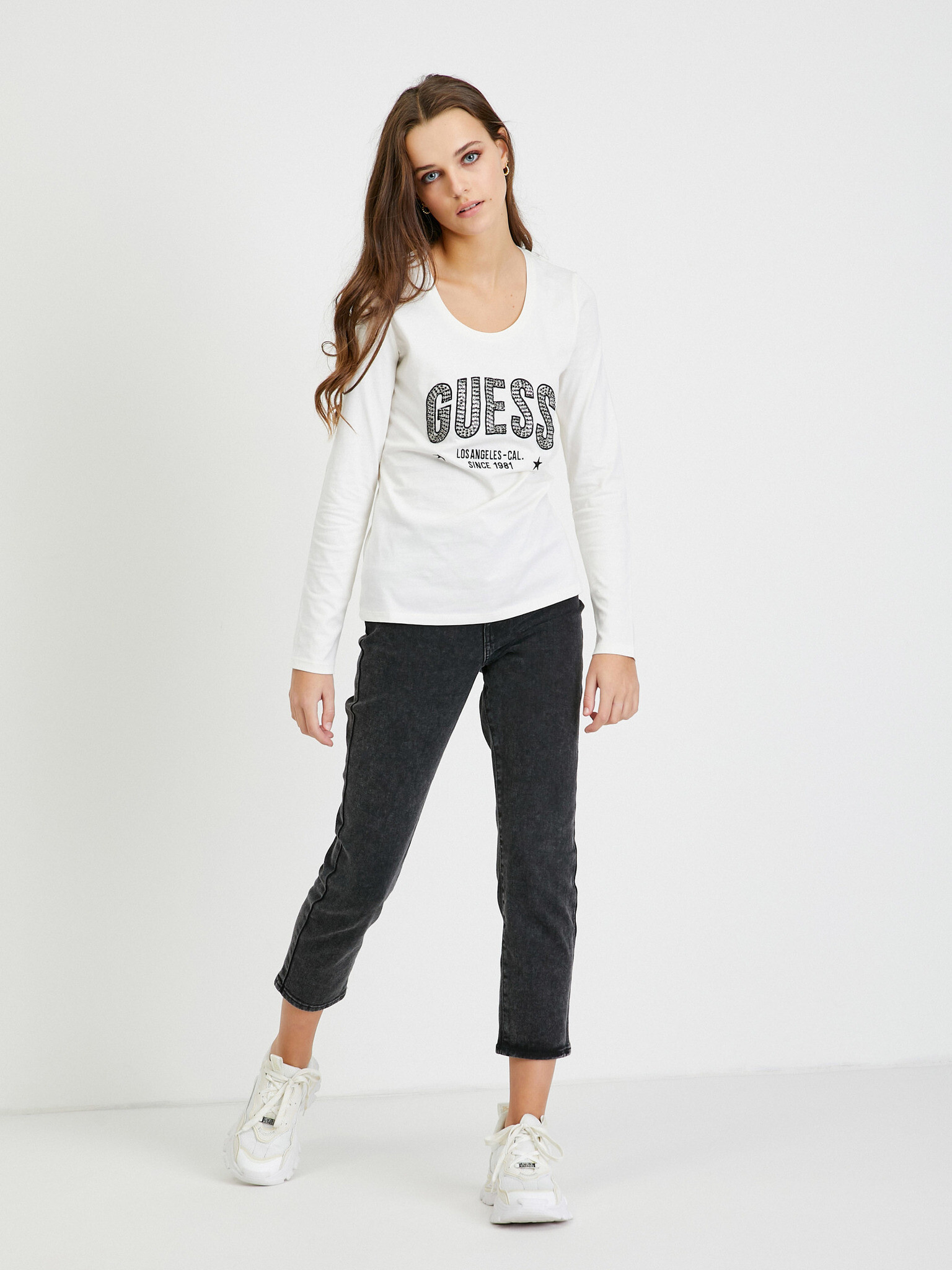 Guess Mirela Tricou Alb - Pled.ro