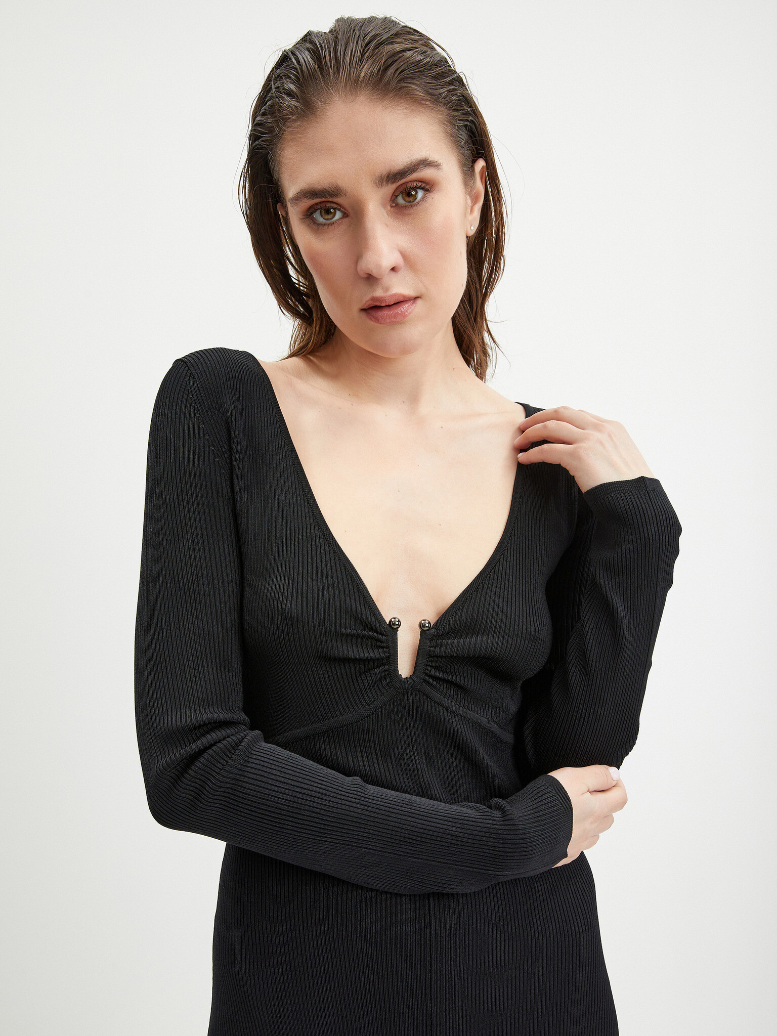 Guess Olivia Rochie Negru - Pled.ro