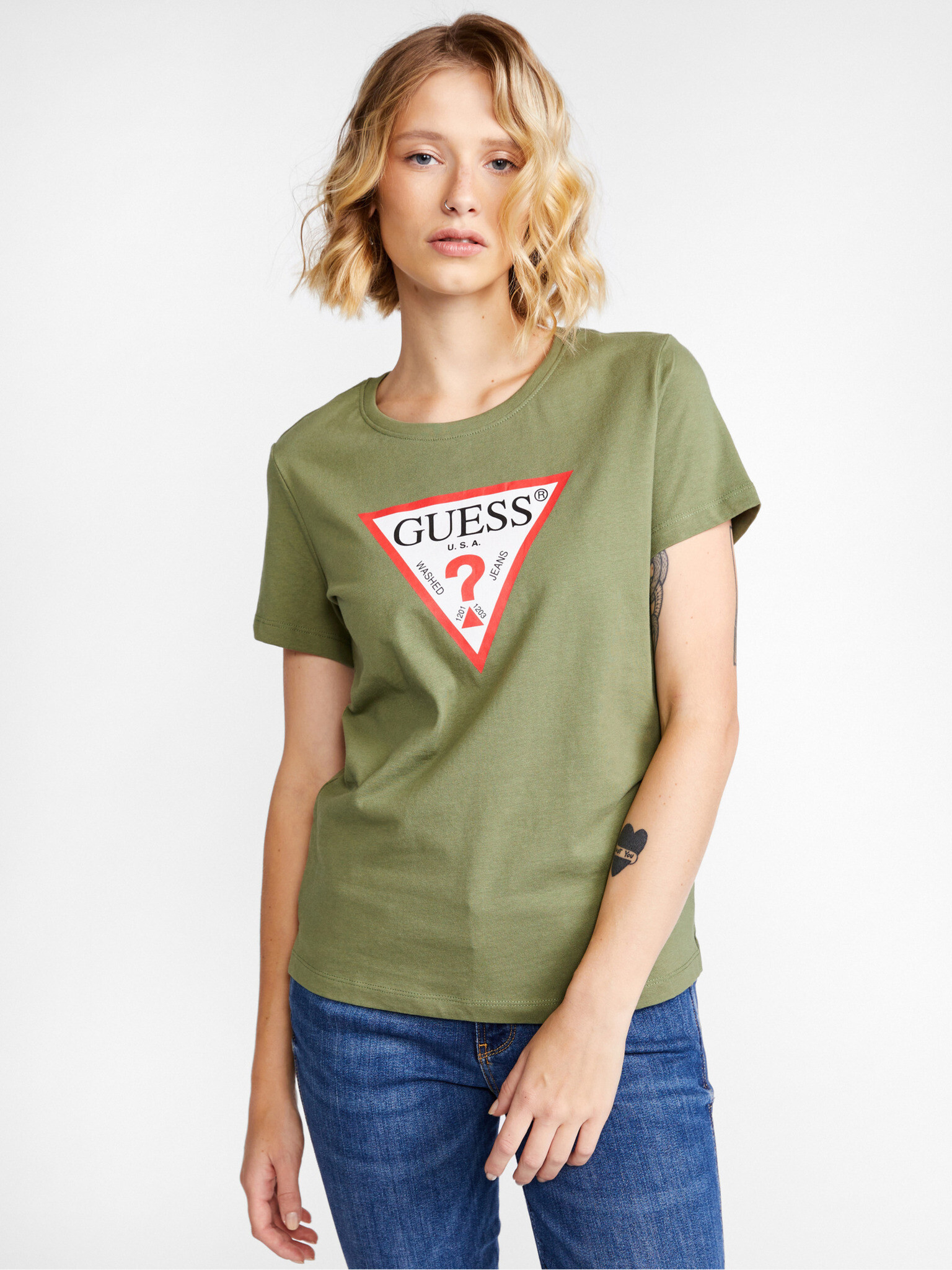 Guess original Tricou Verde - Pled.ro