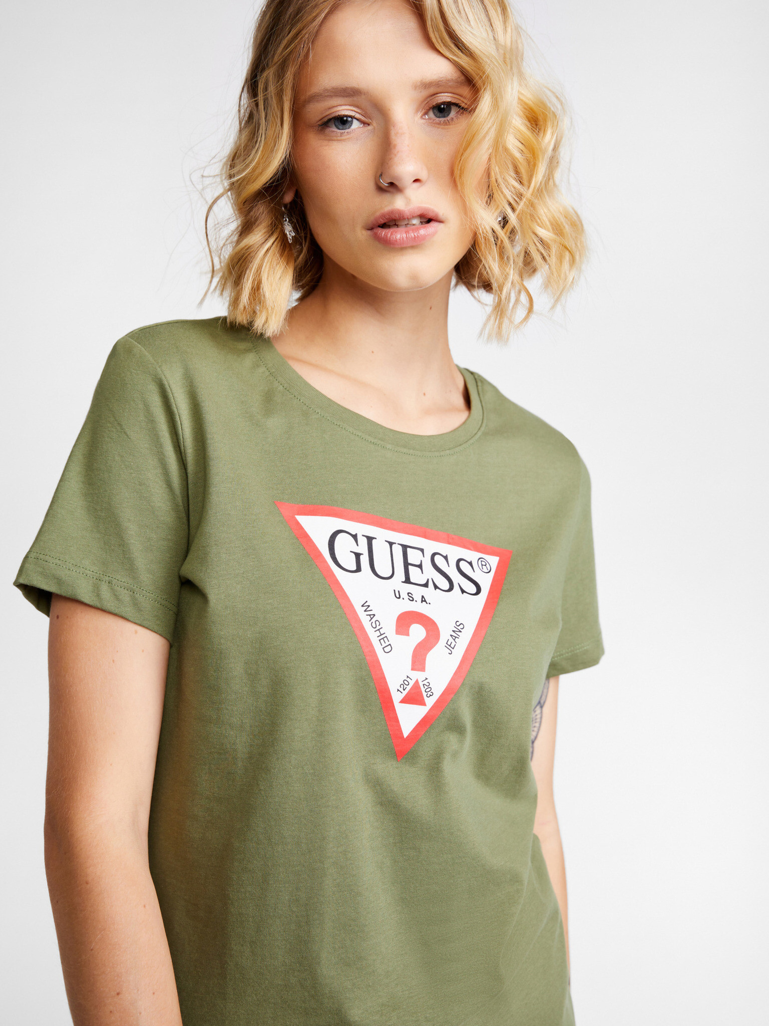 Guess original Tricou Verde - Pled.ro