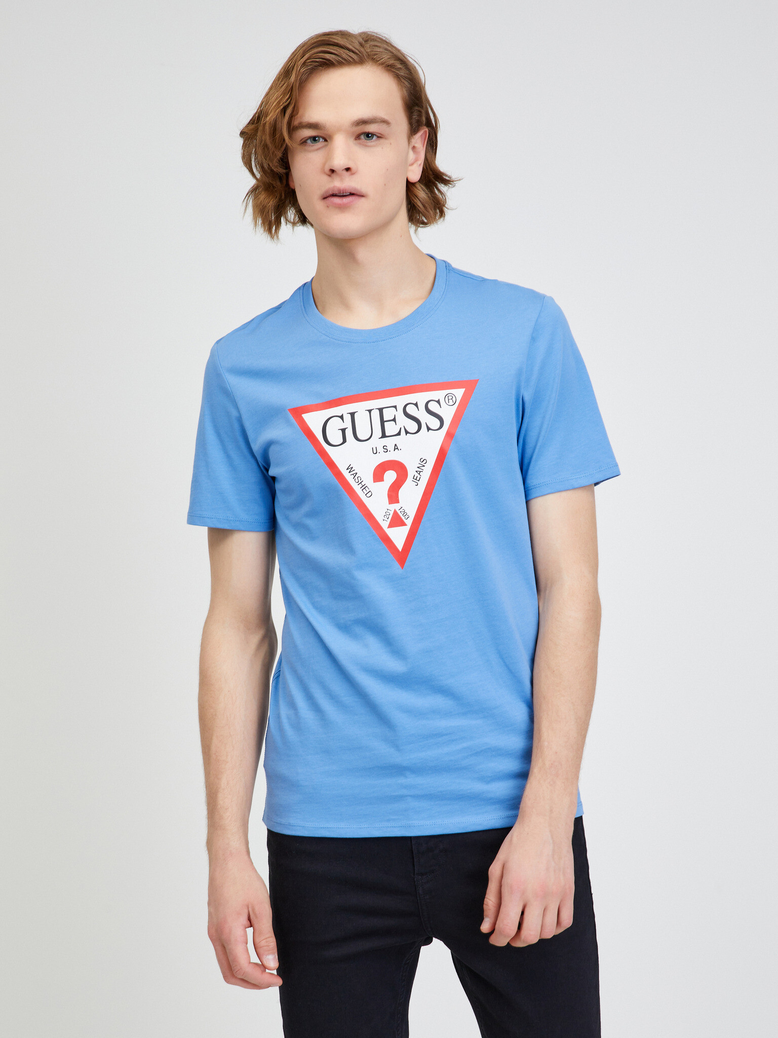 Guess Tricou Albastru - Pled.ro