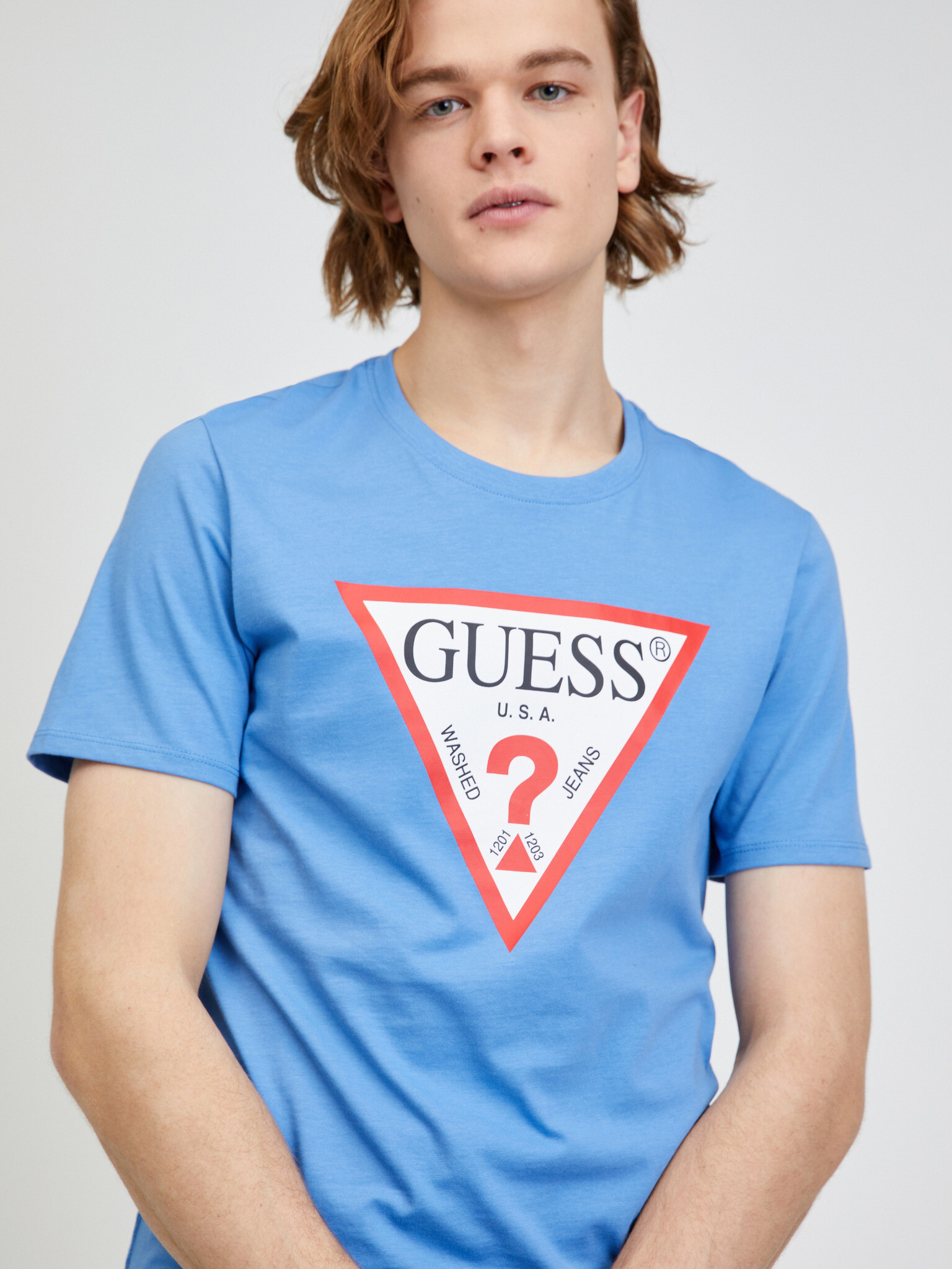 Guess Tricou Albastru - Pled.ro