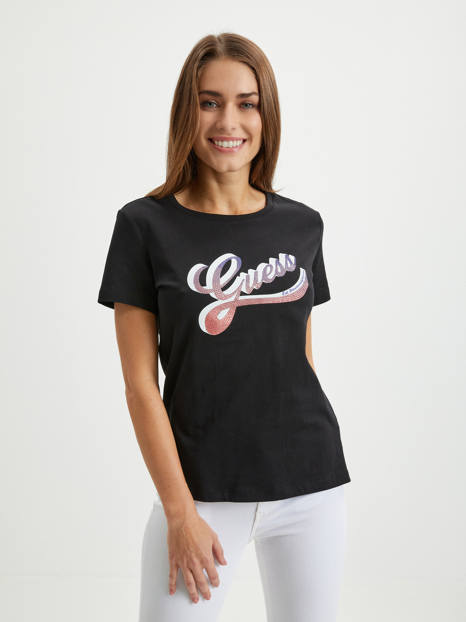 Guess Tricou Negru - Pled.ro