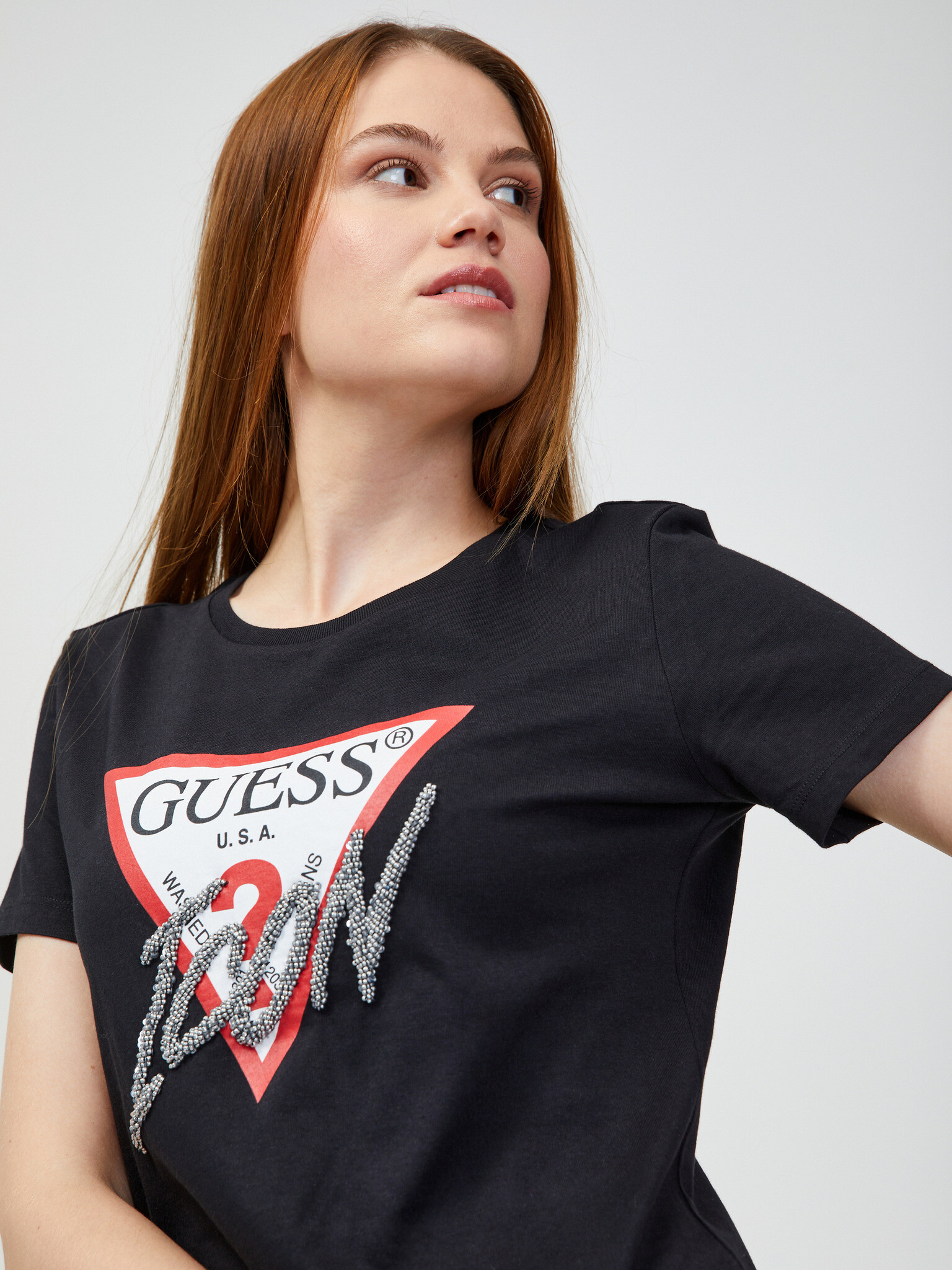 Guess Tricou Negru - Pled.ro