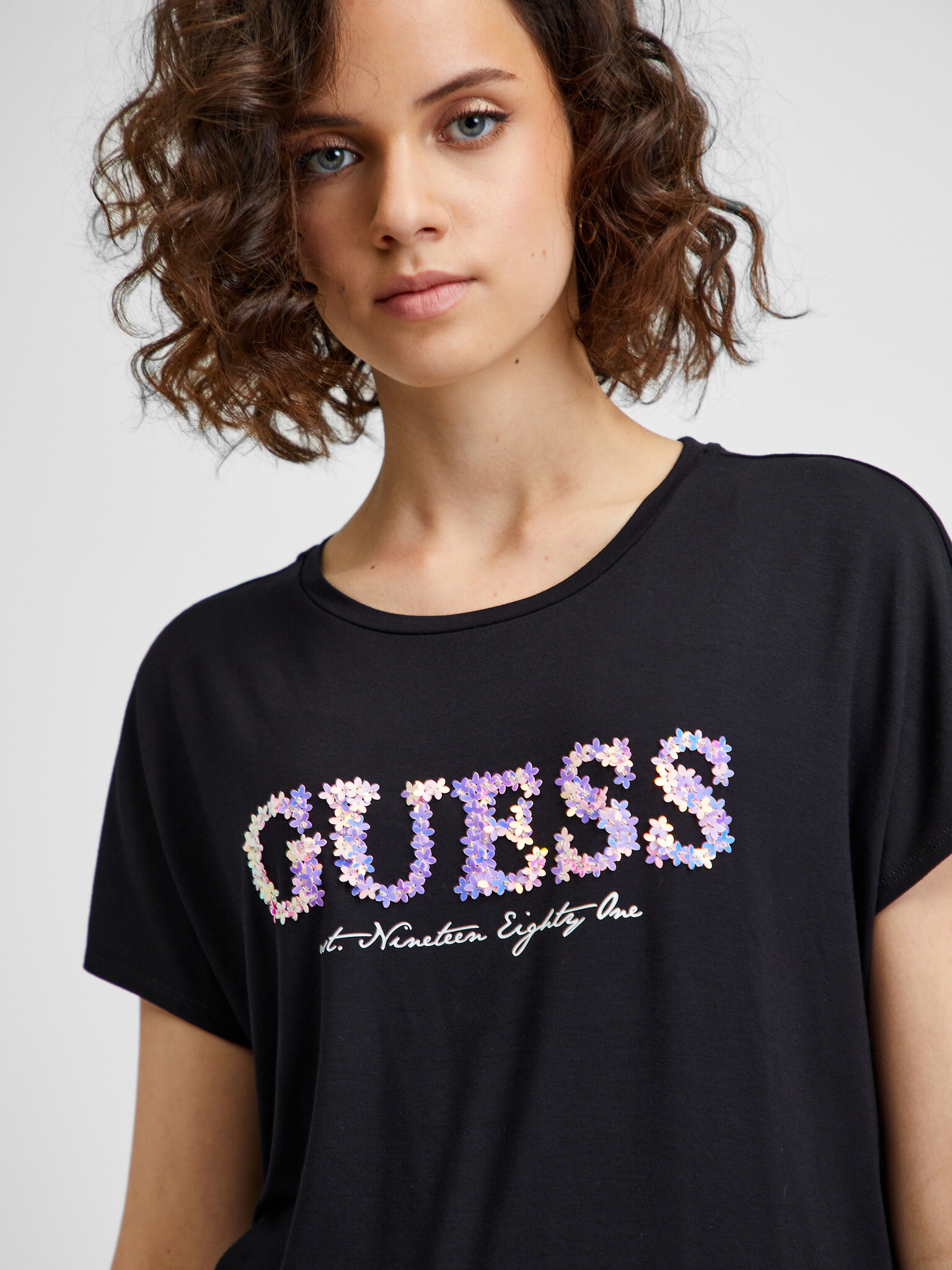 Guess Tricou Negru - Pled.ro