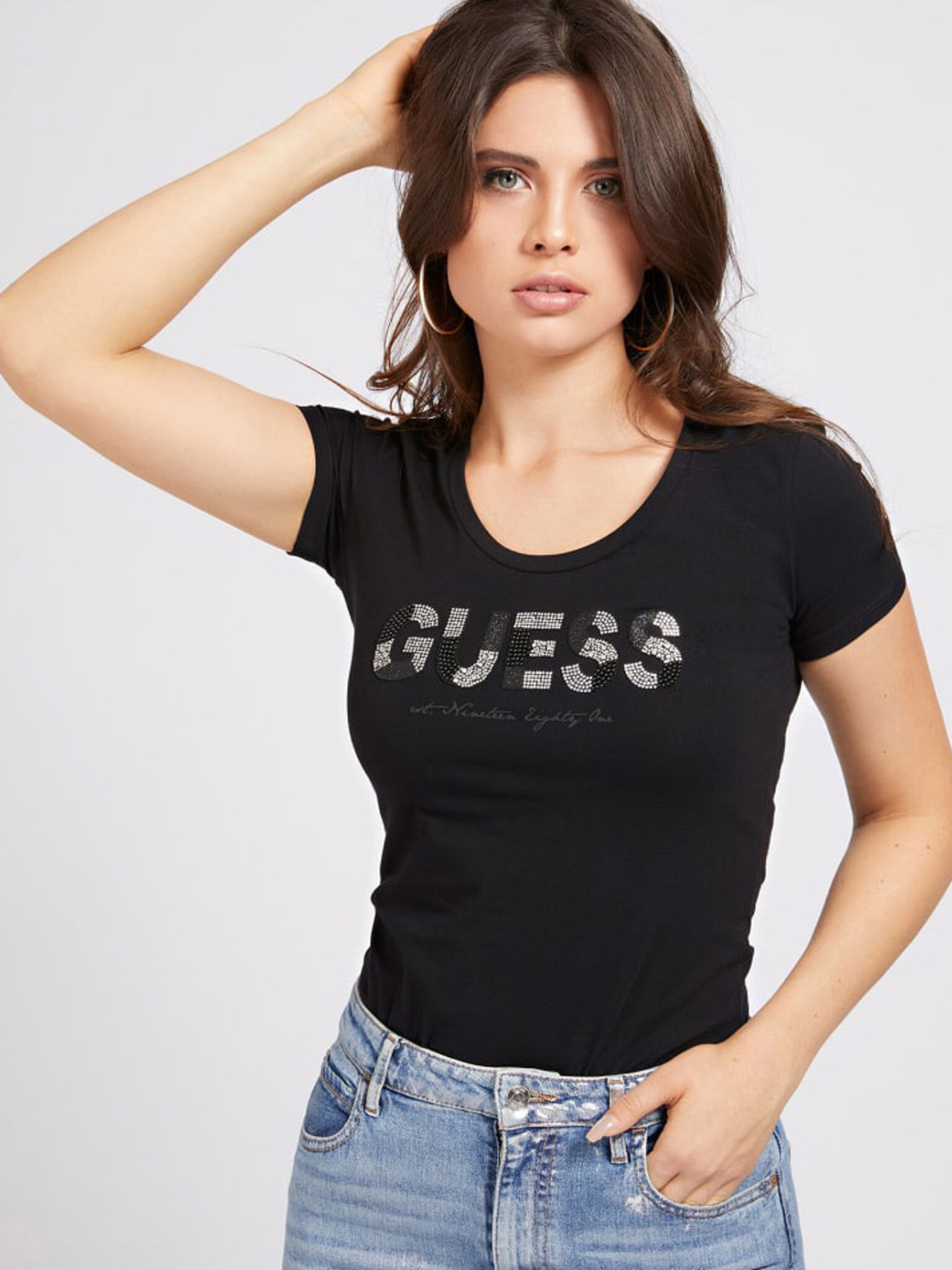 Guess Tricou Negru - Pled.ro