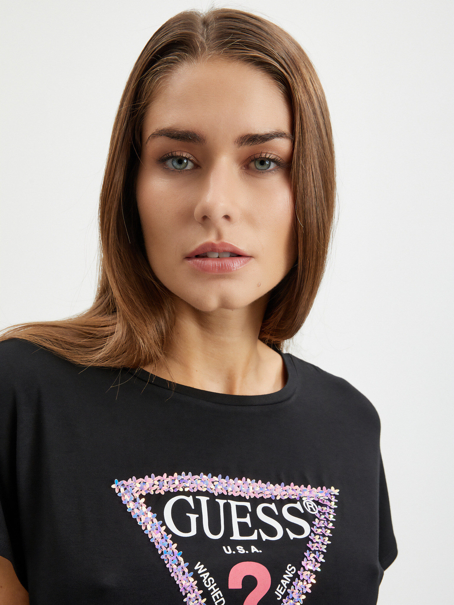 Guess Tricou Negru - Pled.ro