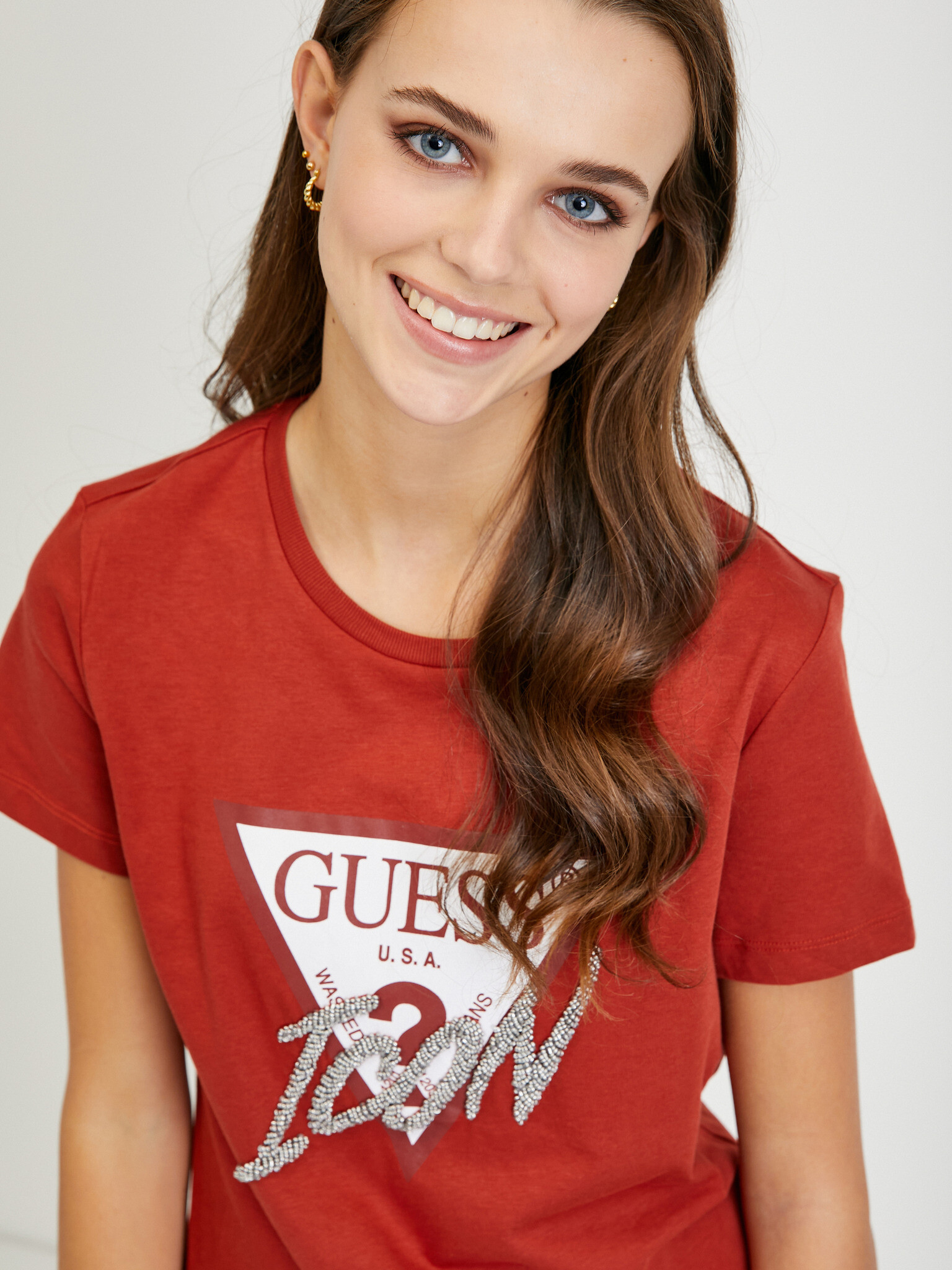 Guess Tricou Roșu - Pled.ro