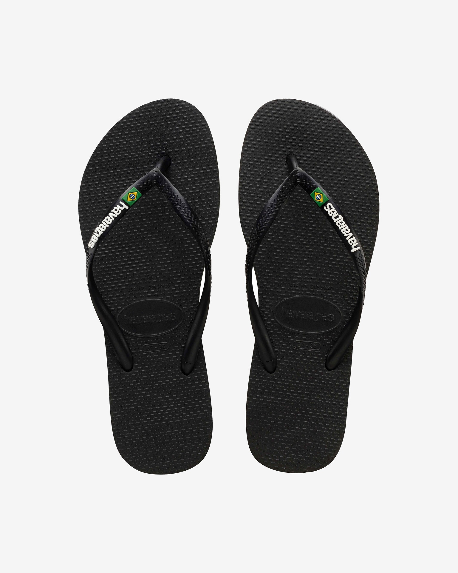 Havaianas Slim Brasil Logo Șlapi Negru - Pled.ro