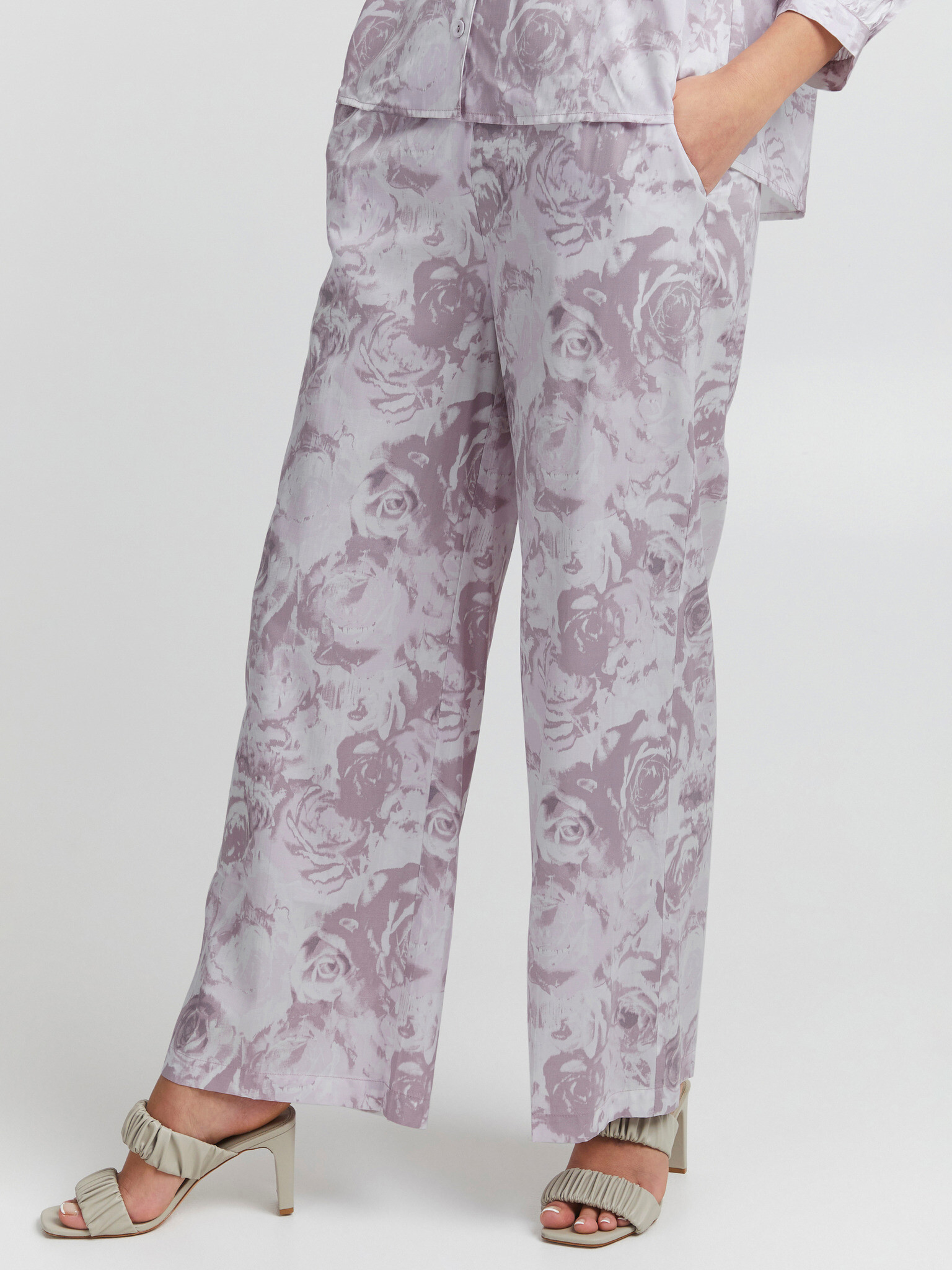 ICHI Pantaloni Violet - Pled.ro