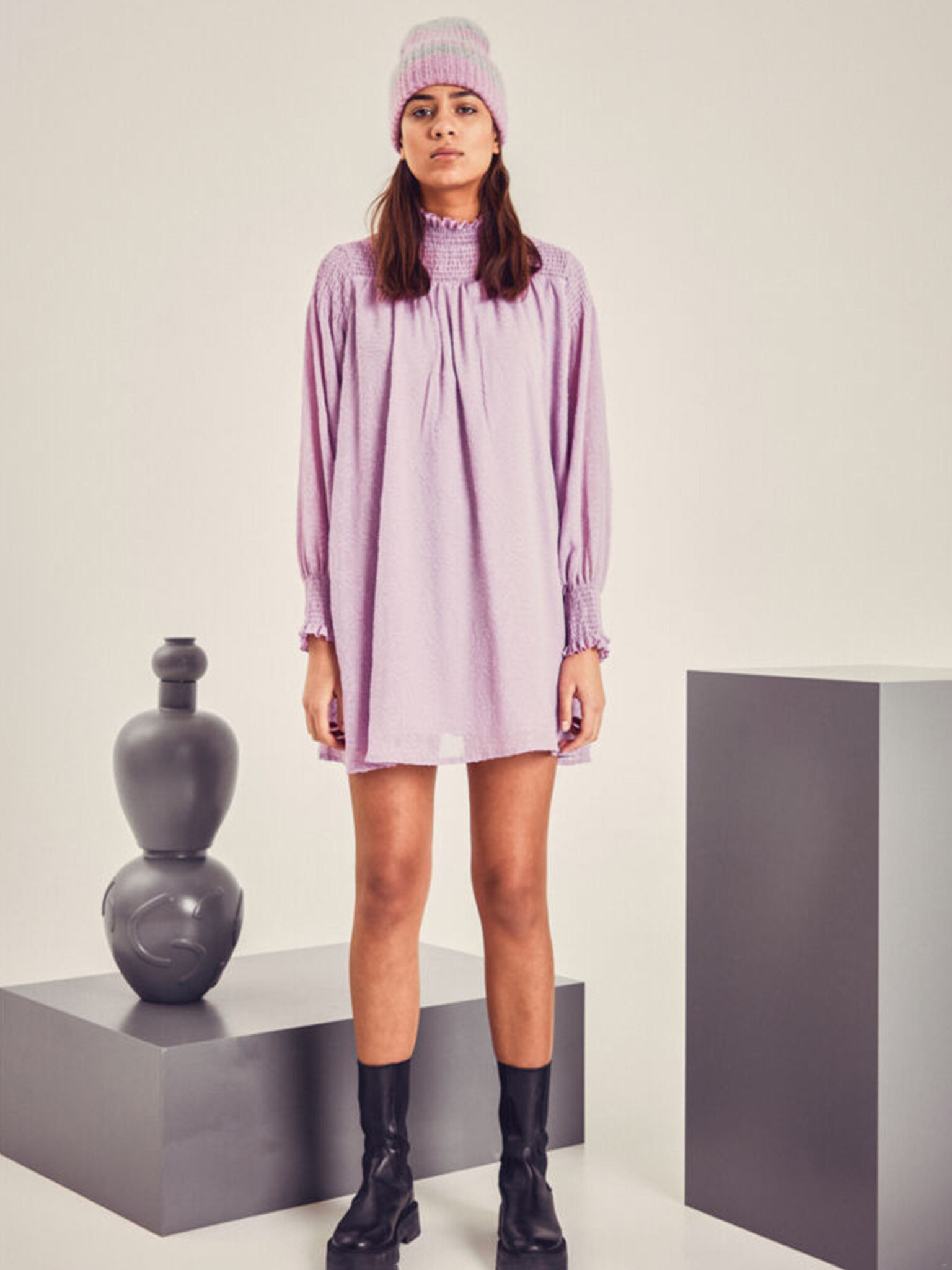 ICHI Rochie Violet - Pled.ro