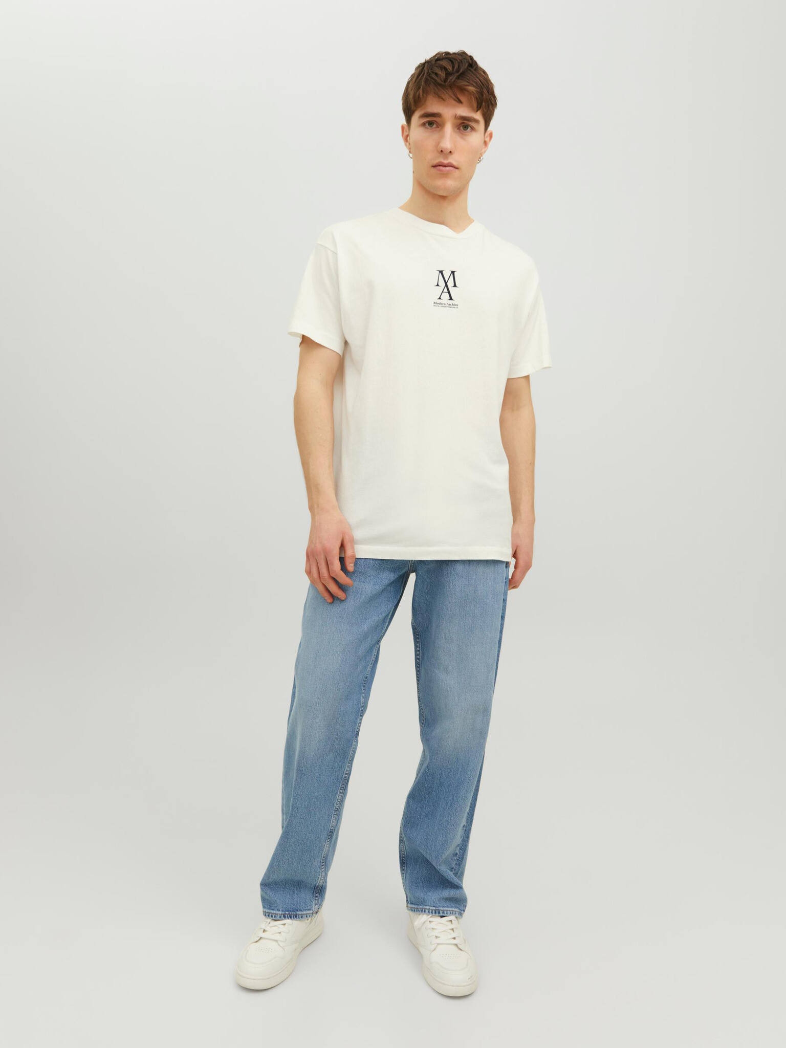 Jack & Jones Fischer Tricou Alb - Pled.ro