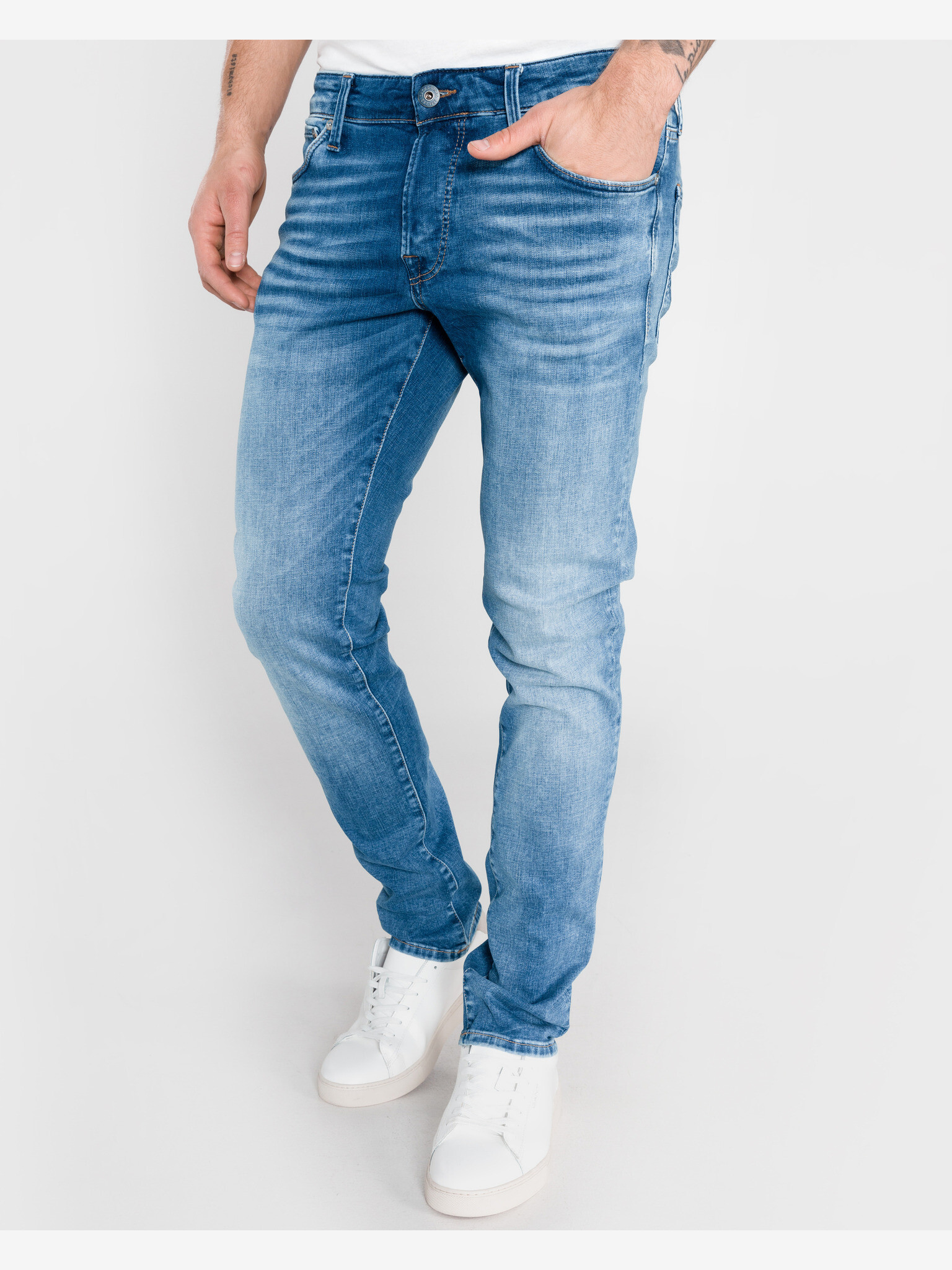 Jack & Jones Glenn Icon Jeans Albastru - Pled.ro