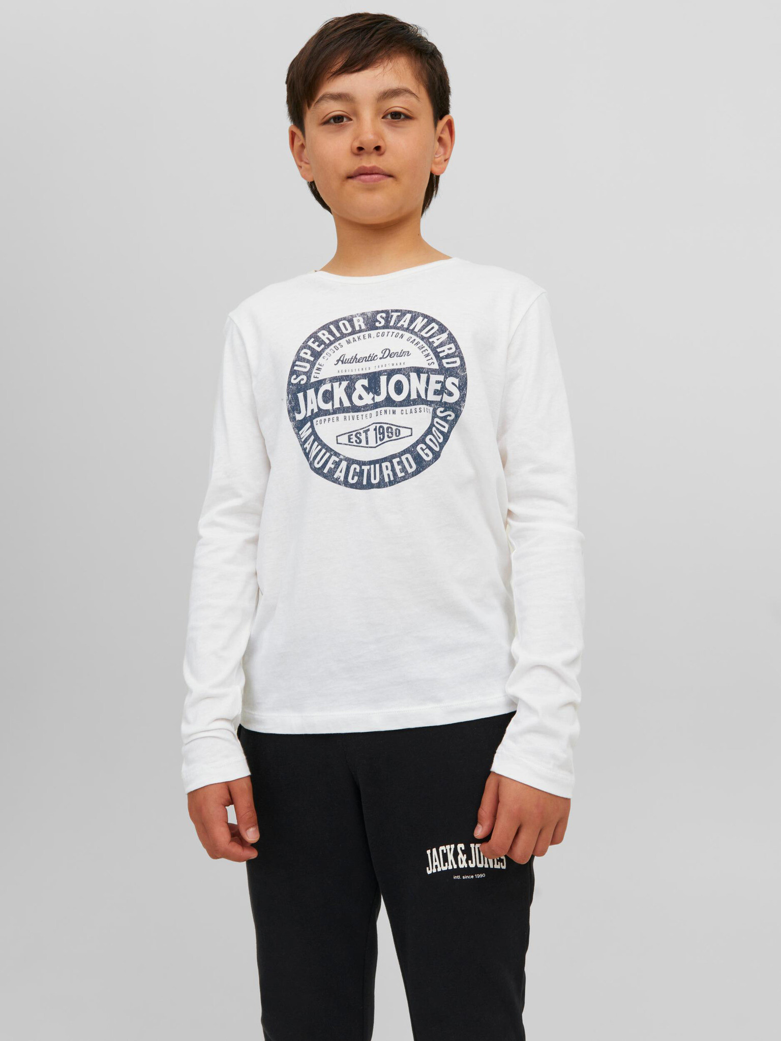 Jack & Jones Jeans Tricou pentru copii Alb - Pled.ro