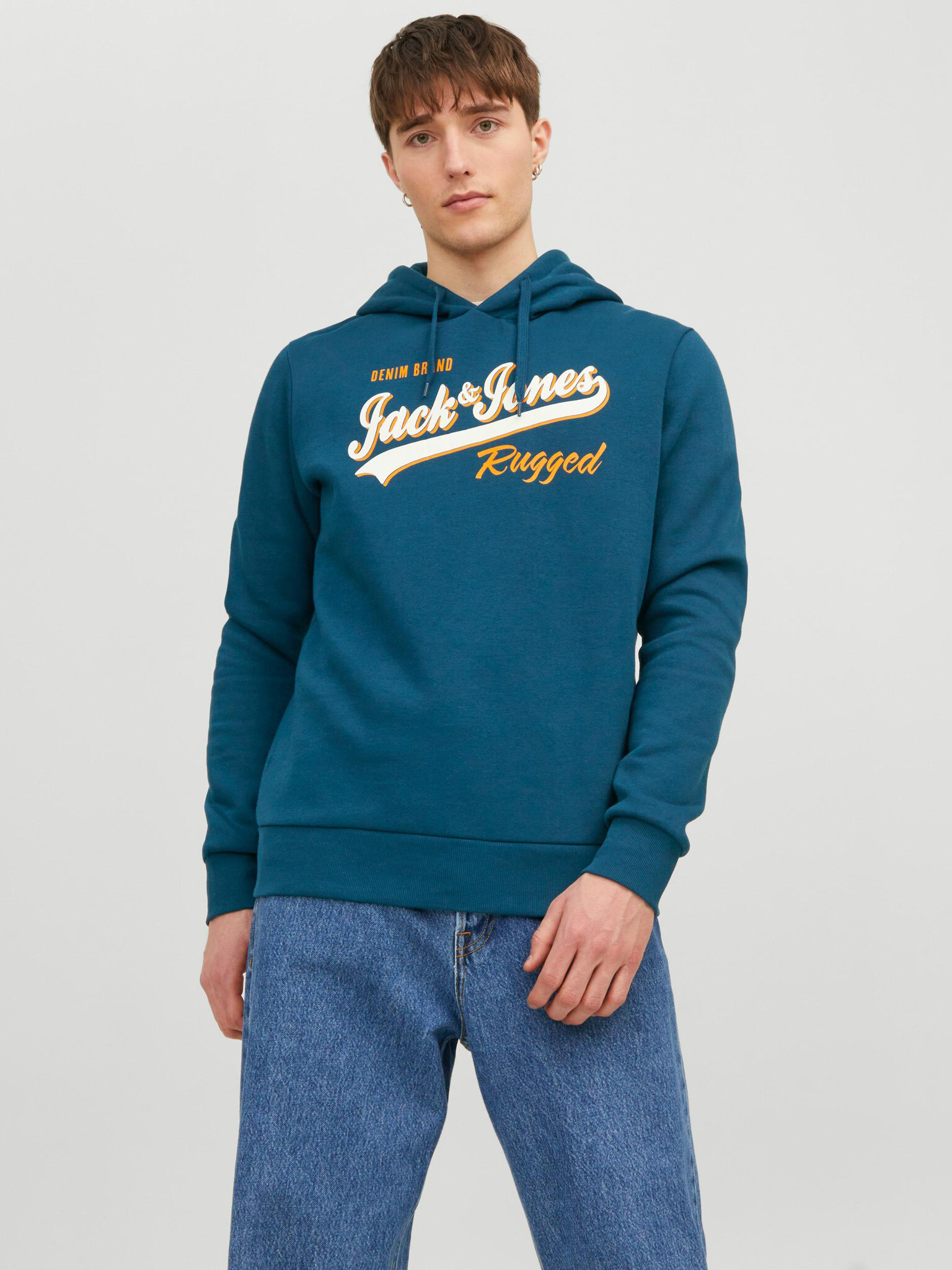 Jack & Jones Logo Hanorac Albastru - Pled.ro