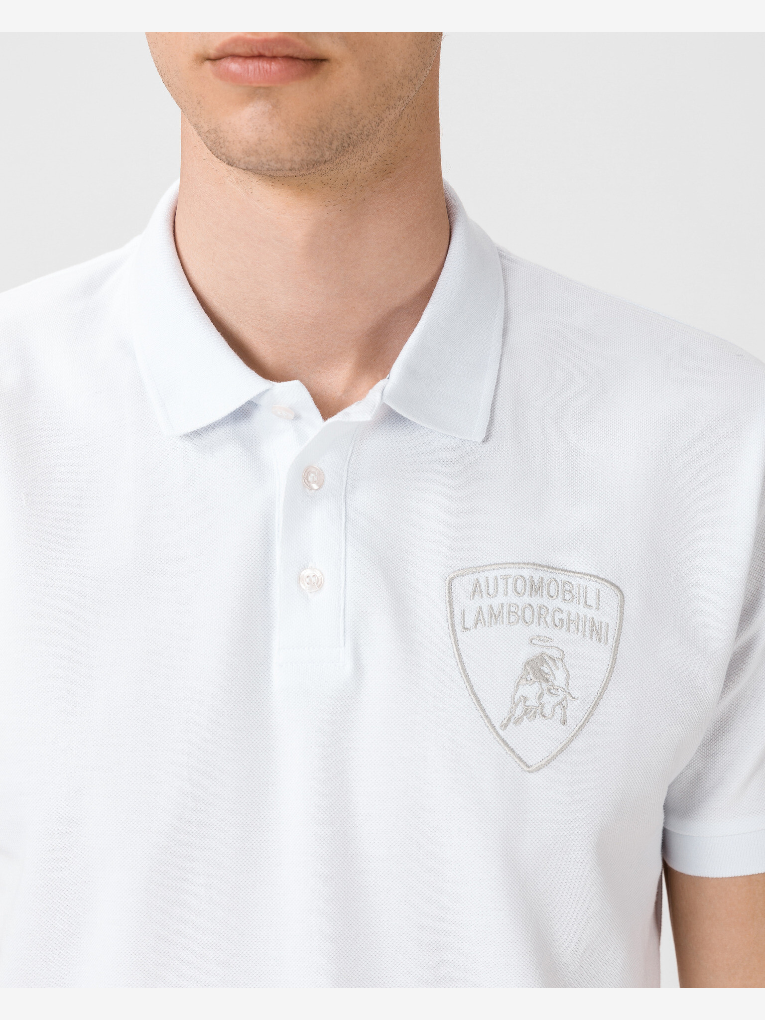 Lamborghini Polo Tricou Alb - Pled.ro