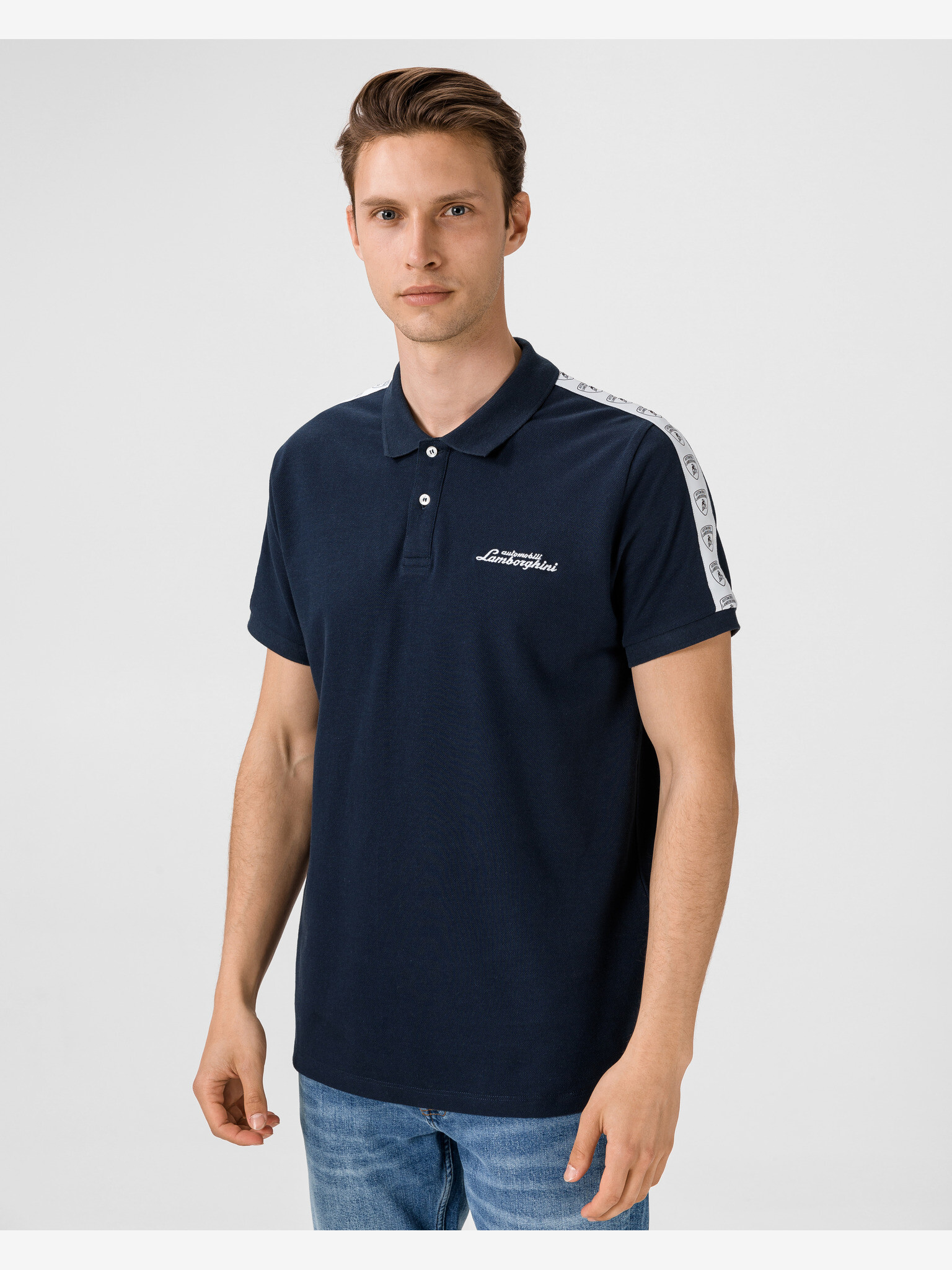 Lamborghini Polo Tricou Alb - Pled.ro