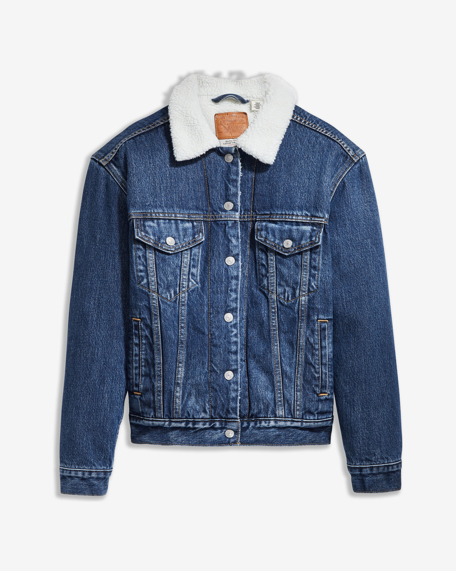 Levi's® Ex-Boyfriend Sherpa Trucker Jachetă Albastru - Pled.ro