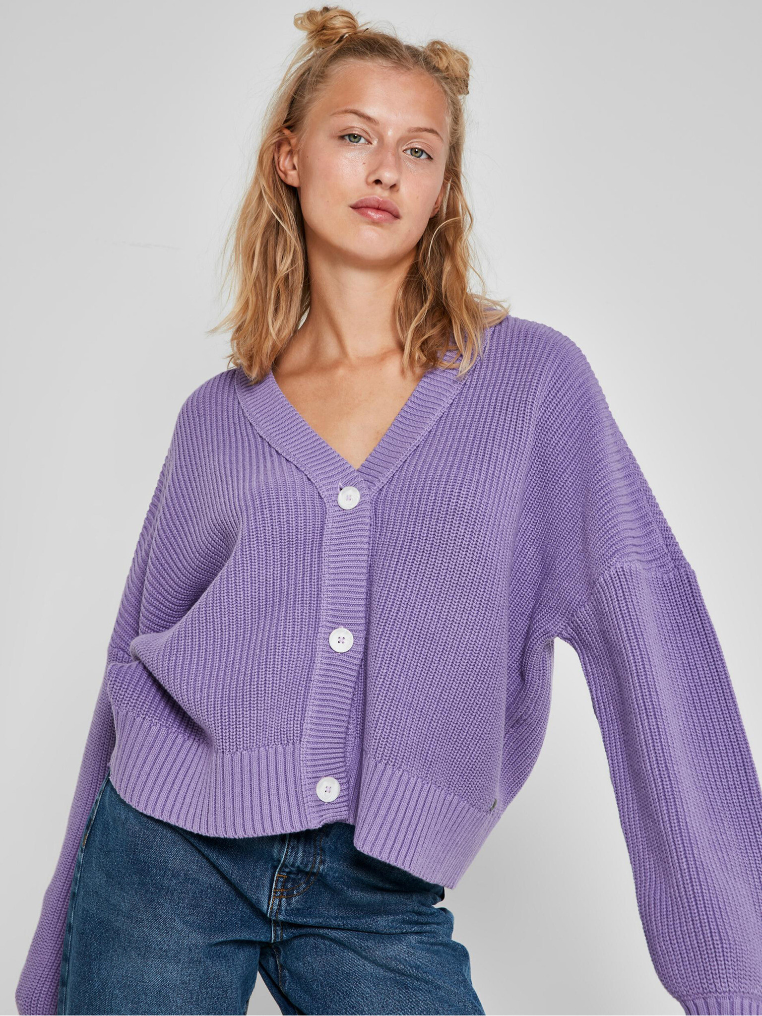 Noisy May Una Cardigan Violet - Pled.ro