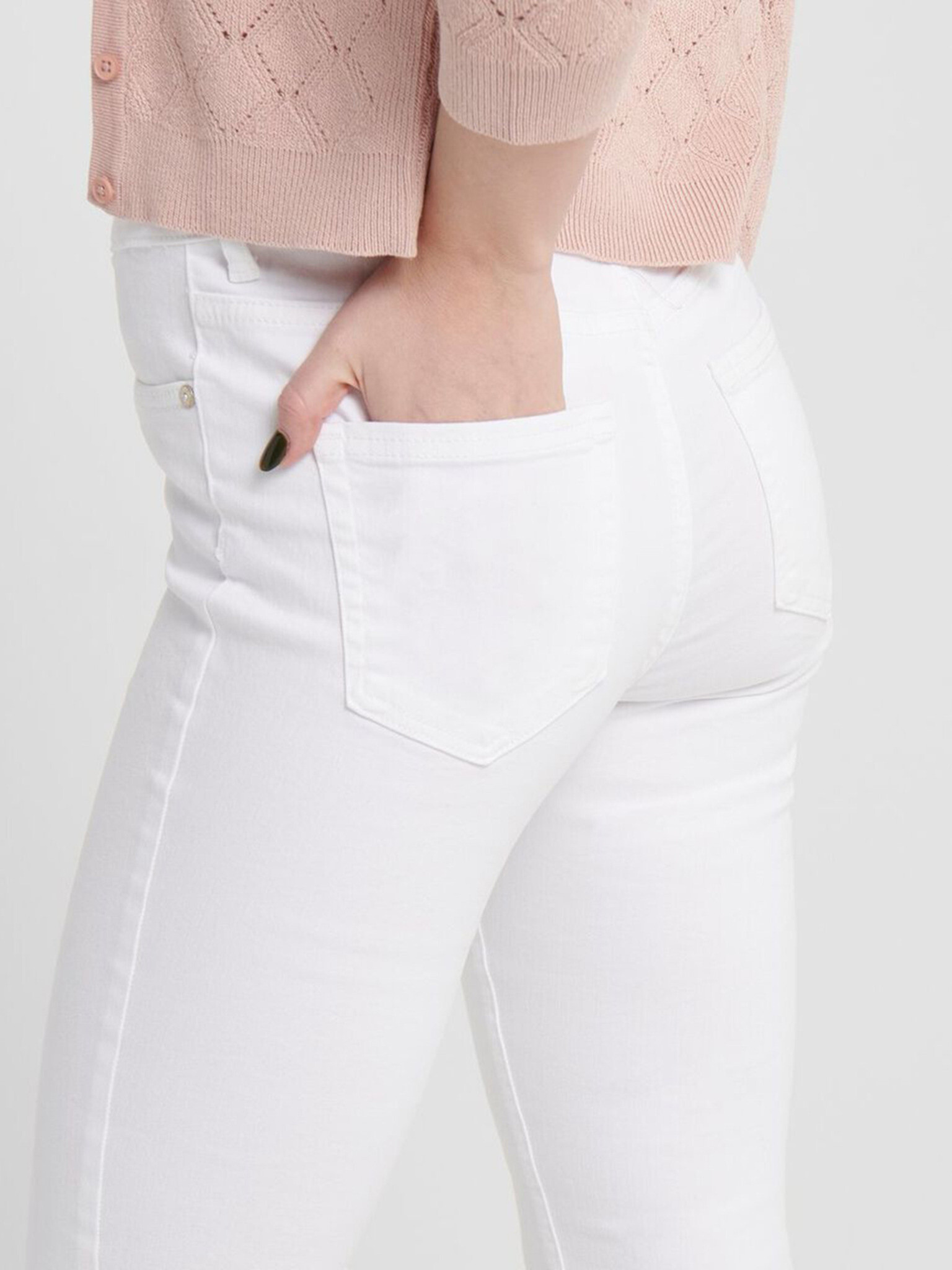 ONLY Blush Jeans Alb - Pled.ro