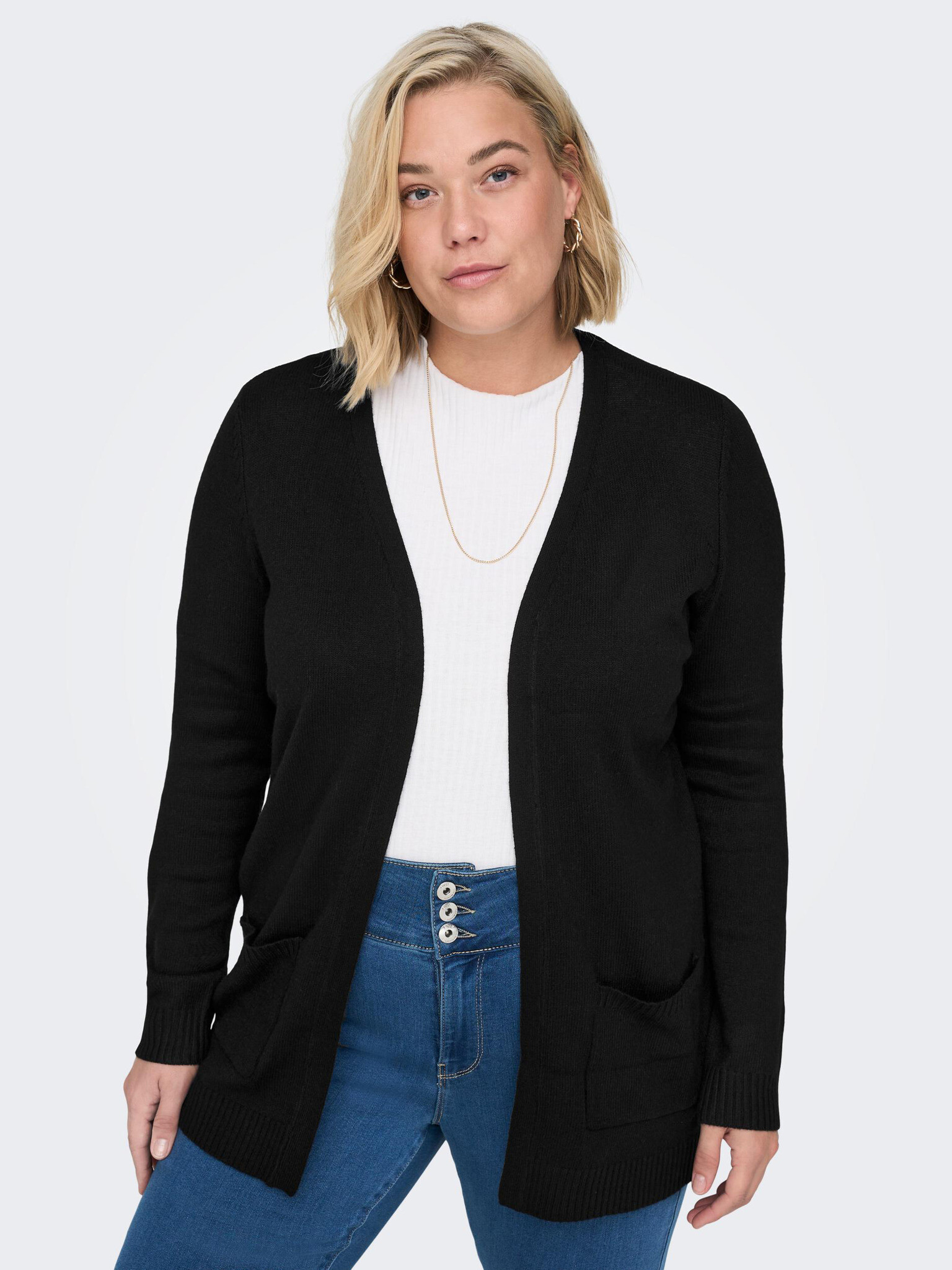 ONLY CARMAKOMA Esly Cardigan Negru - Pled.ro