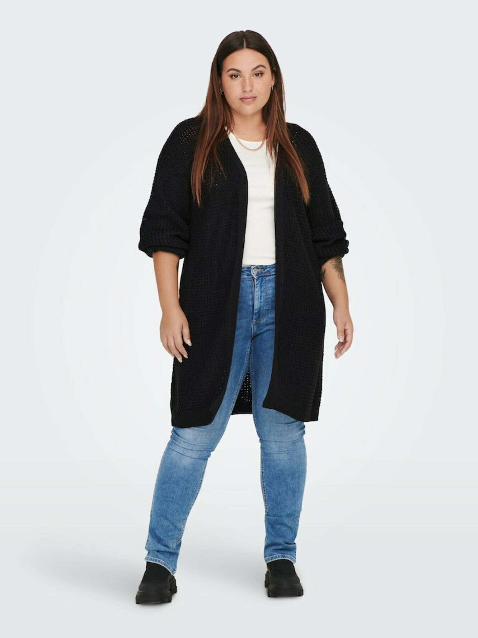 ONLY CARMAKOMA Mirla Cardigan Negru - Pled.ro