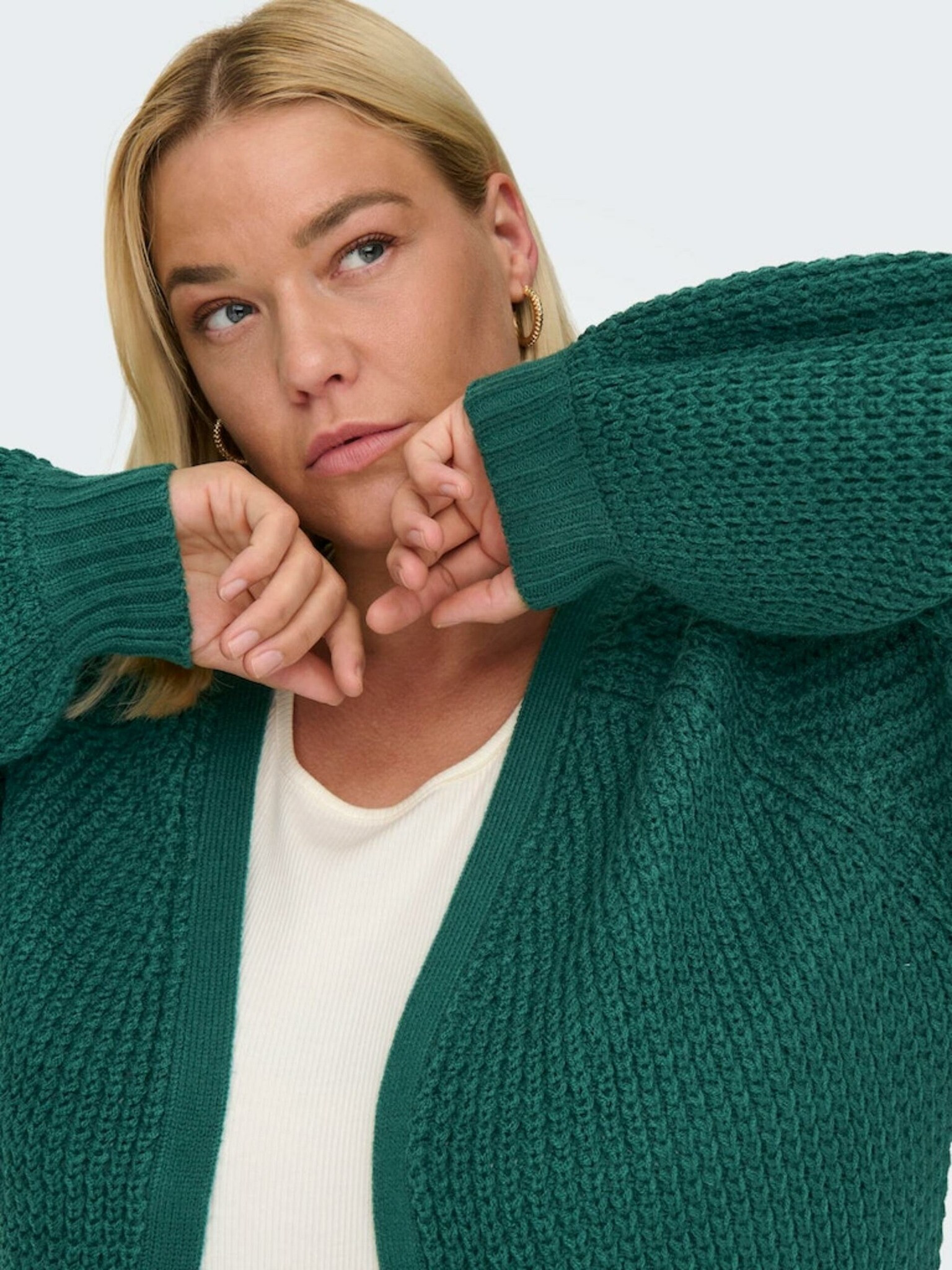 ONLY CARMAKOMA Mirla Cardigan Verde - Pled.ro