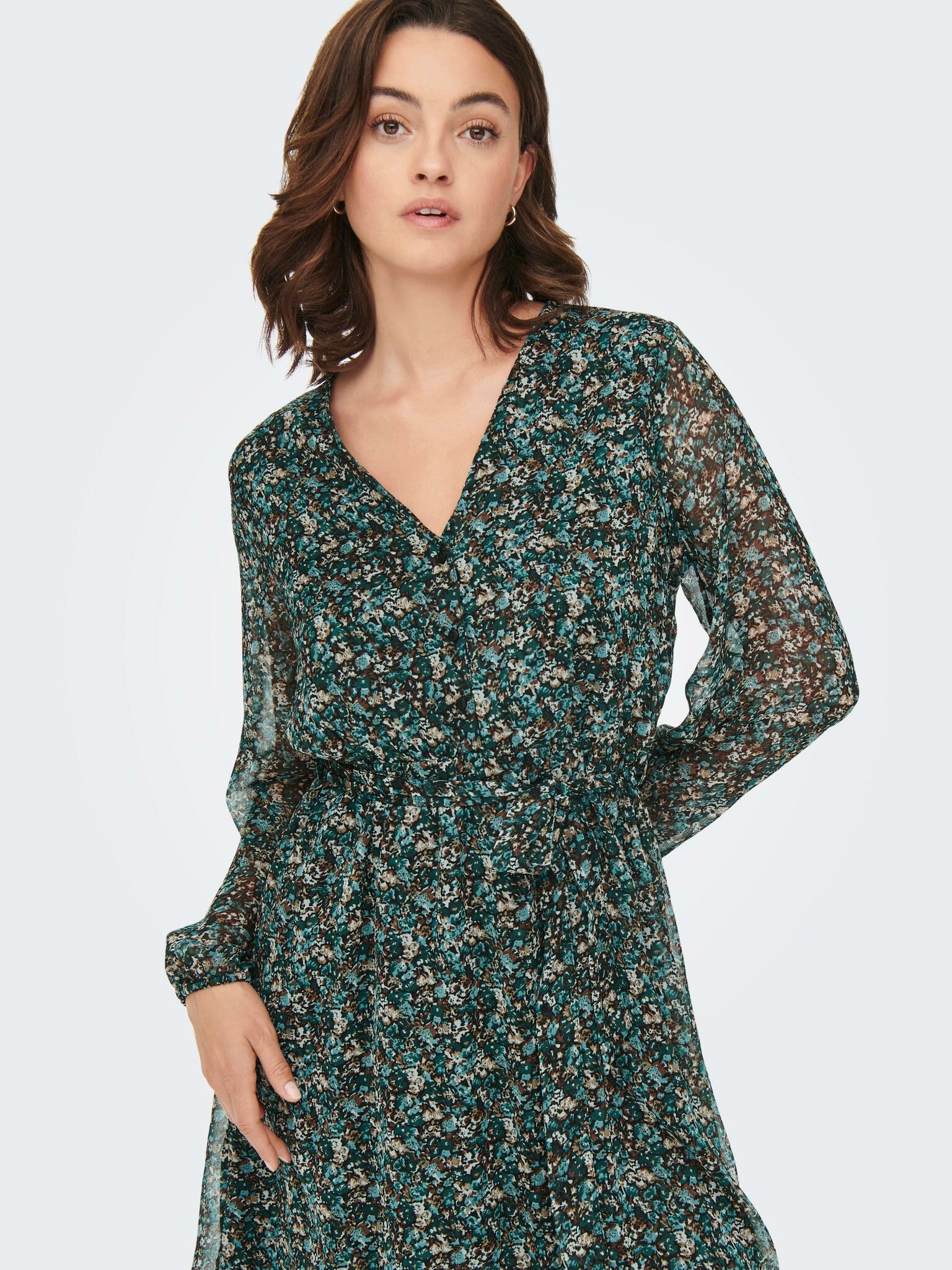 ONLY Cera Rochie Verde - Pled.ro