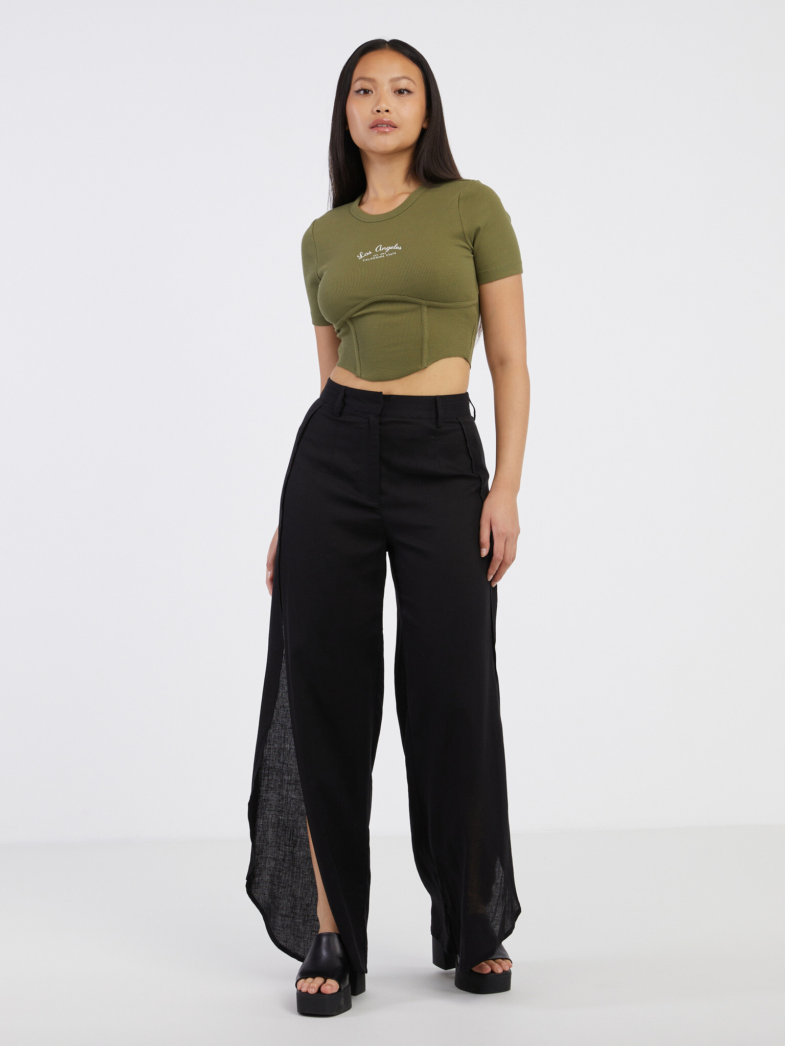 ONLY Lola Crop top Verde - Pled.ro