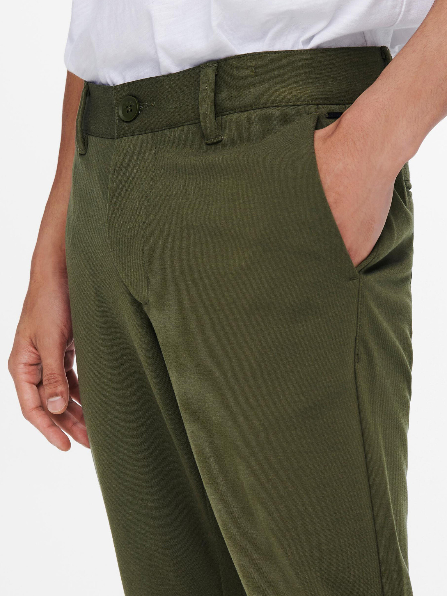 ONLY & SONS Chino Pantaloni Verde - Pled.ro