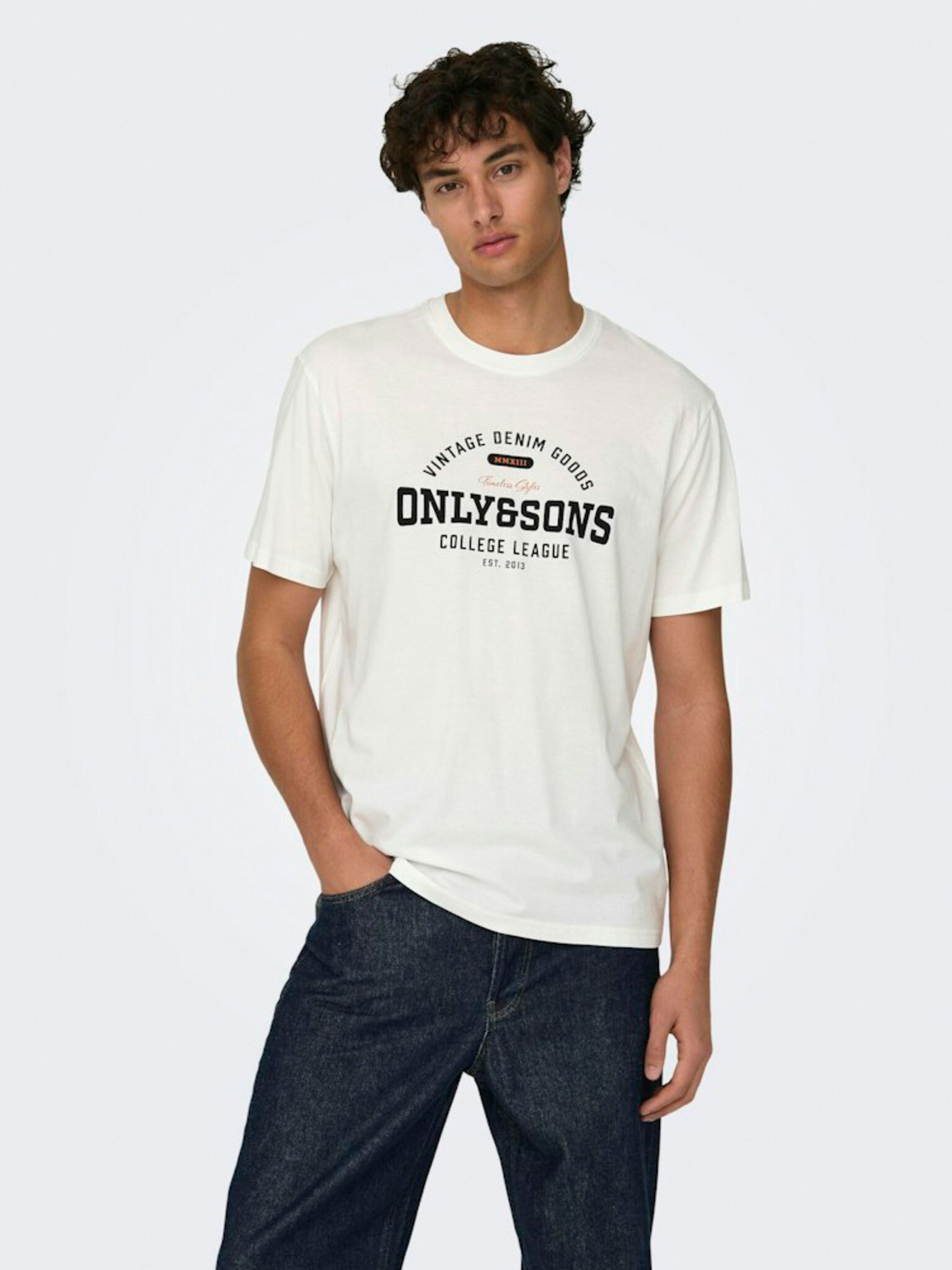 ONLY & SONS Lenny Life Tricou Alb - Pled.ro