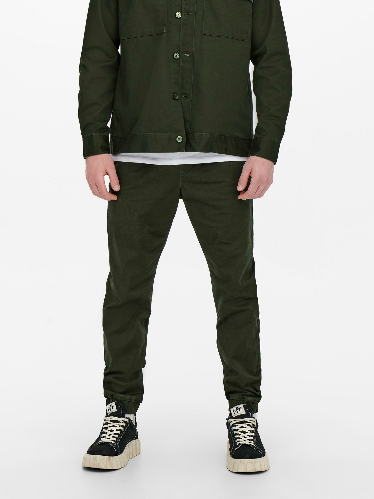 ONLY & SONS Linus Pantaloni Verde - Pled.ro