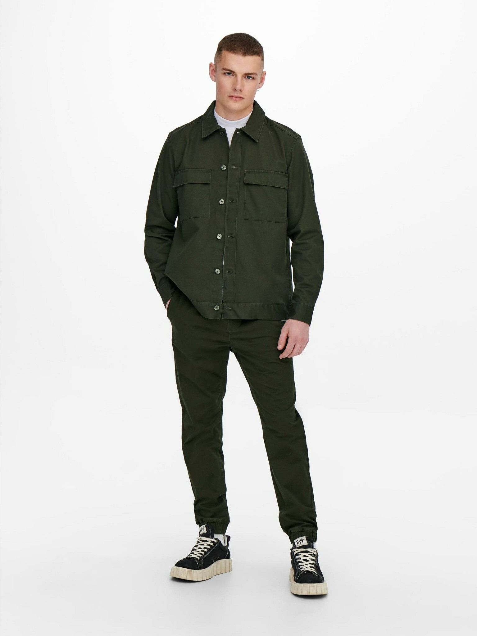 ONLY & SONS Linus Pantaloni Verde - Pled.ro