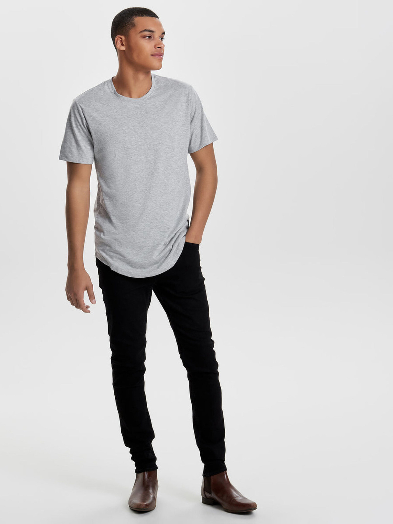 ONLY & SONS Matt Tricou Gri - Pled.ro